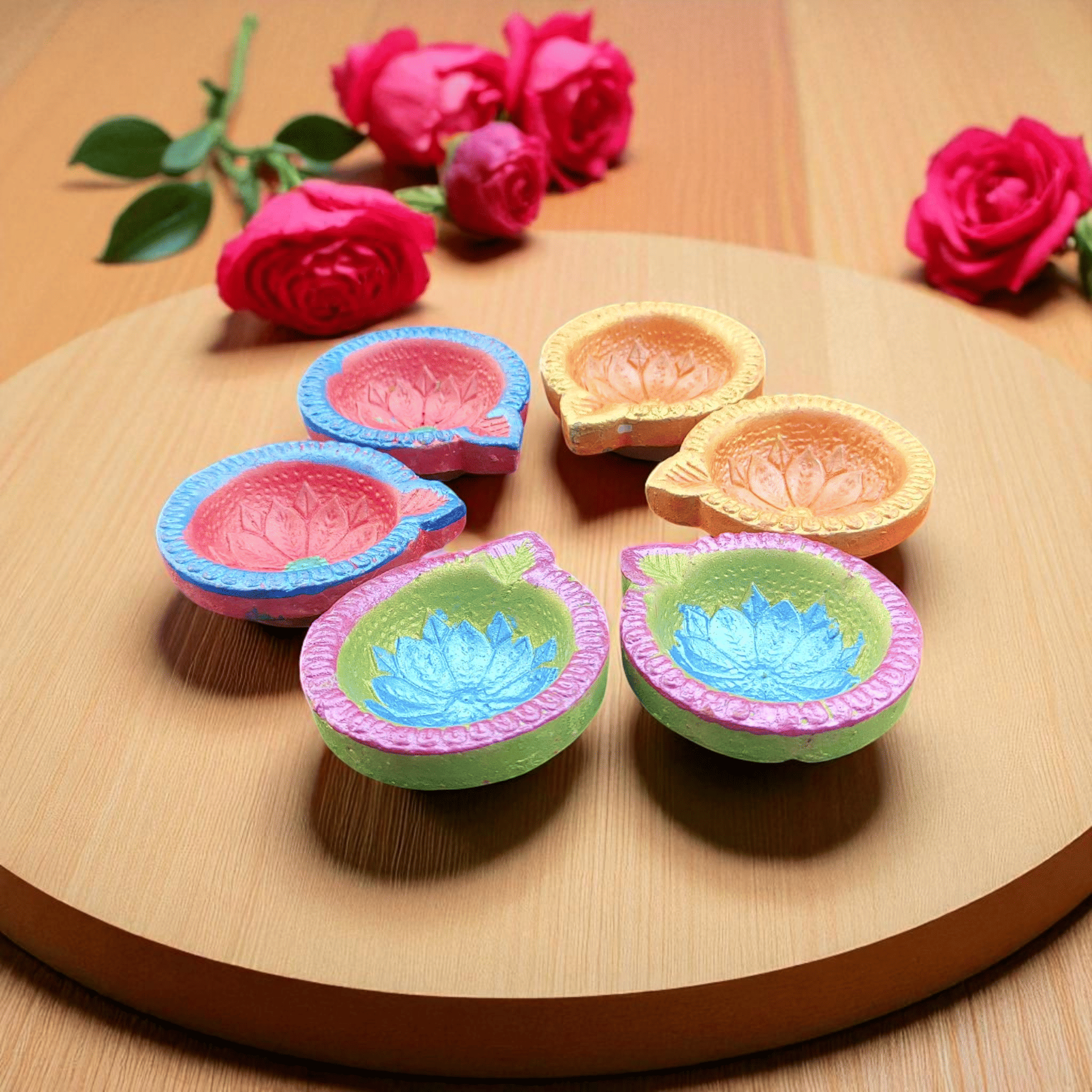     			Malaikah Ceramic Diwali Diya - Pack of 24