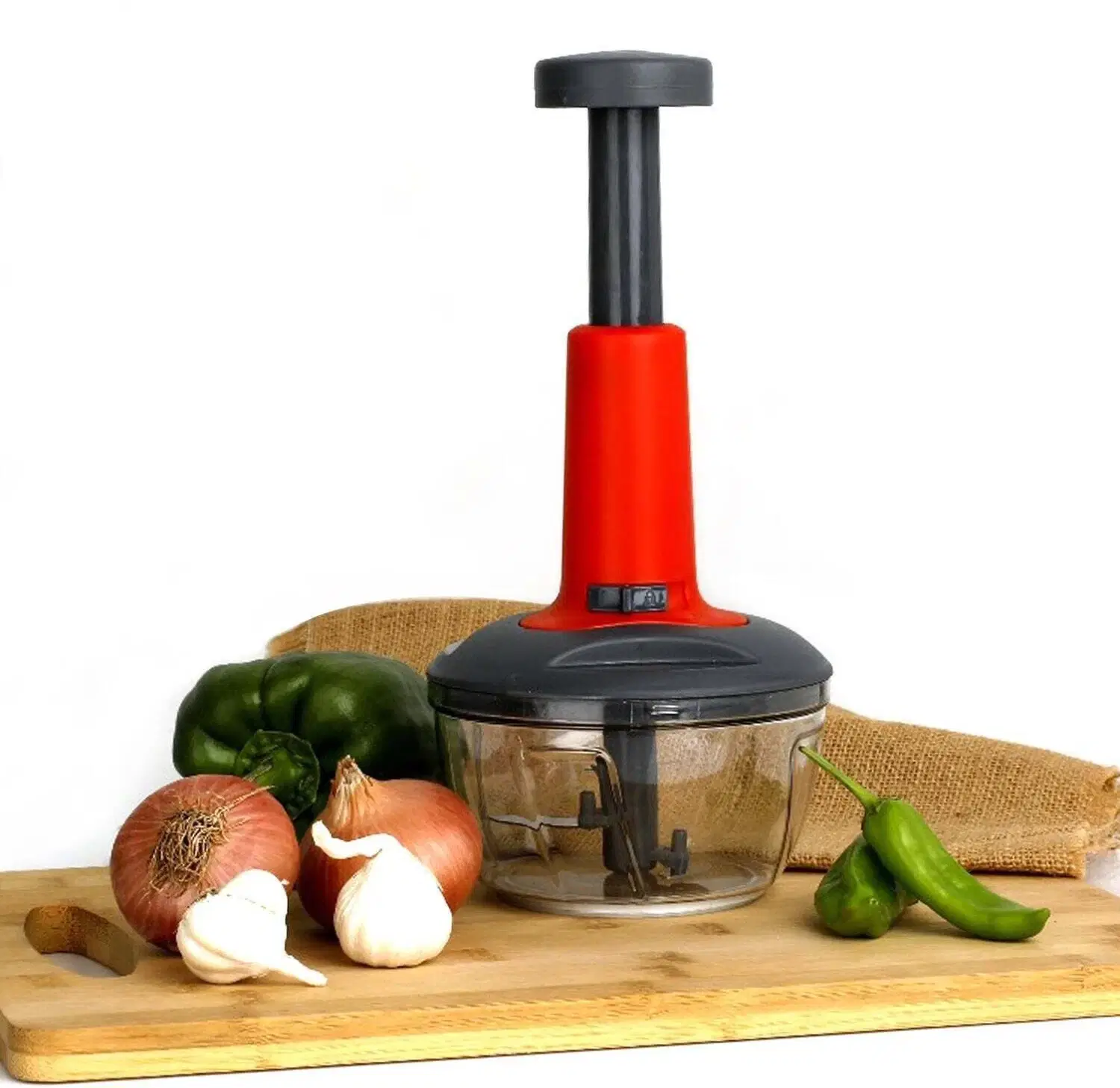 Manual Hand Press Chopper for Kitchen with 3 Blades for Effortlessly Chopping Vegetable & Fruit Chopper (1 Pc Vegetable Push Chopper) Manual Hand Press Chopper for Kitchen with 3 Blades for Effortlessly Chopping Vegetable & Fruit Chopper (1 Pc Vegetable Push Chopper)