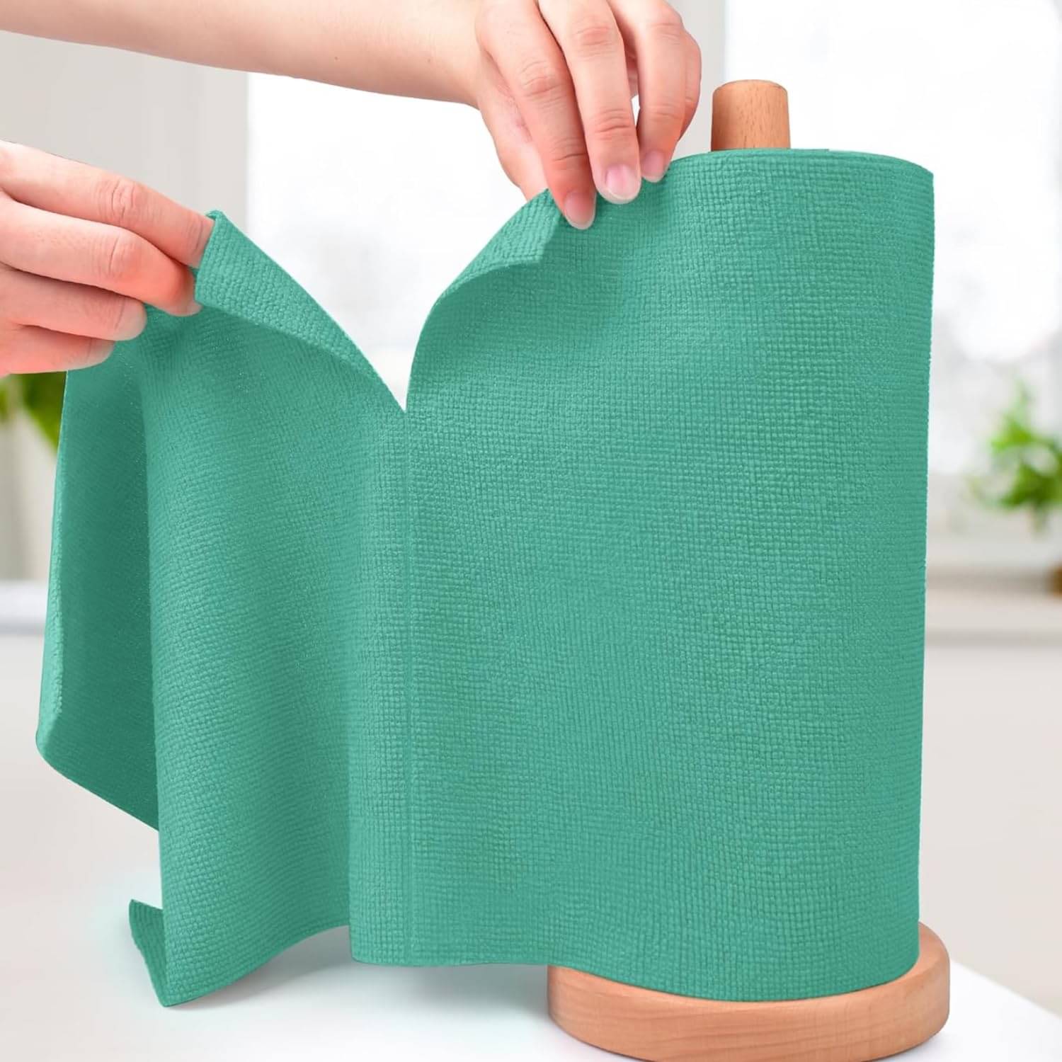     			Microfiber Cleaning Cloth Roll | Kitchen Towel Roll | Cleaning Towels - Reusable and Washable Cloths for Kitchen, Washable and Reusable (20- Pack) 25 x 26 Cms