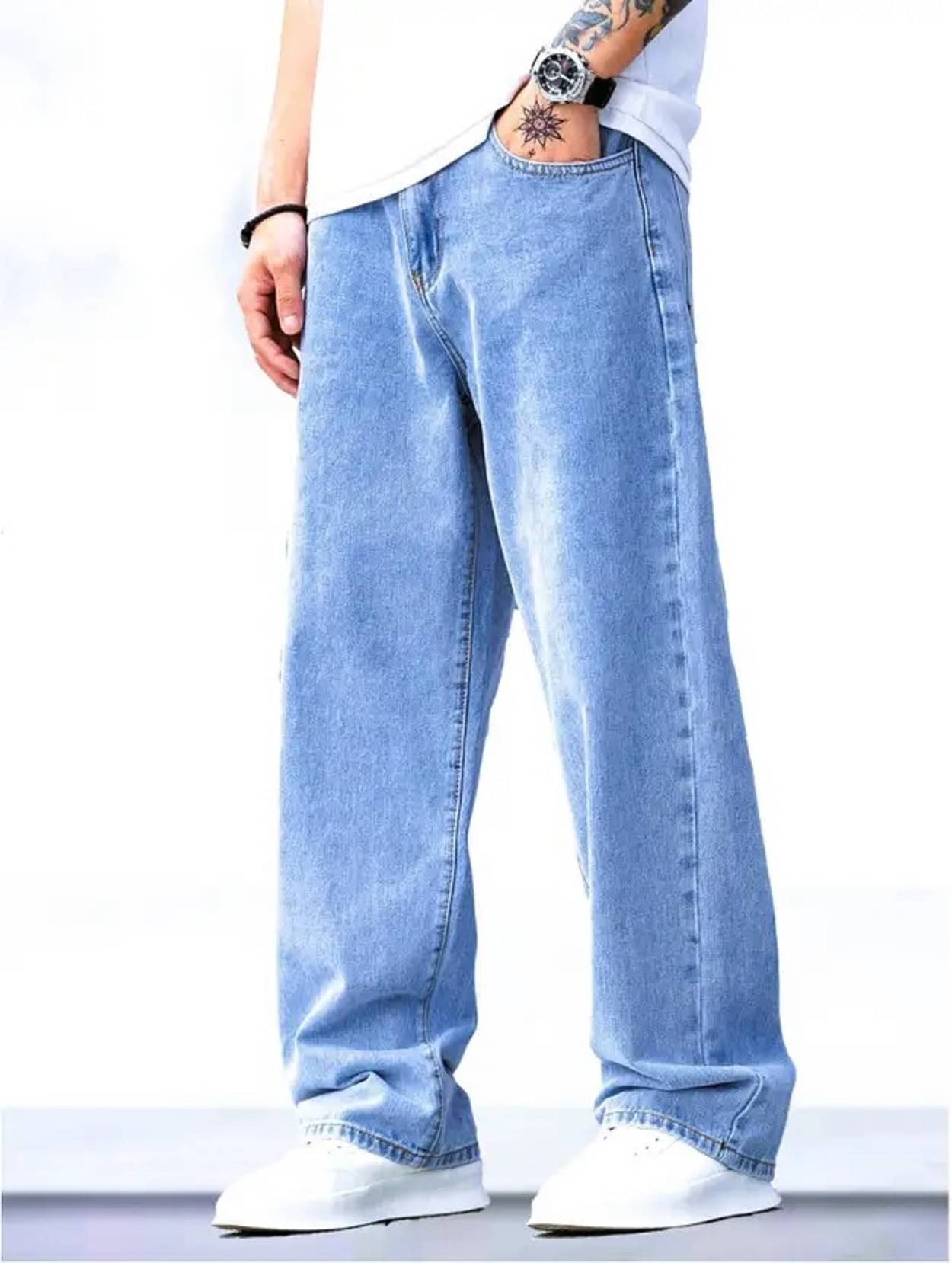     			POKHINDA Straight Bootcut Men's Jeans - Light Blue ( Pack of 1 )