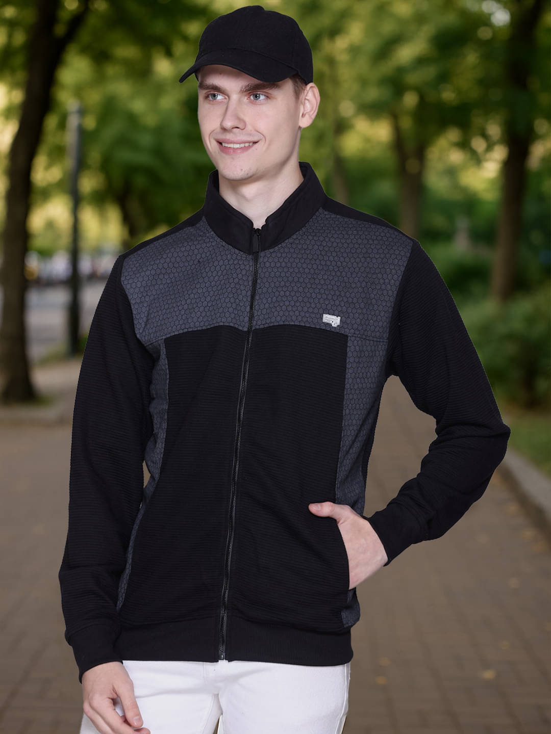     			Promount Cotton Blend Men's Casual Jacket - Black ( Pack of 1 )