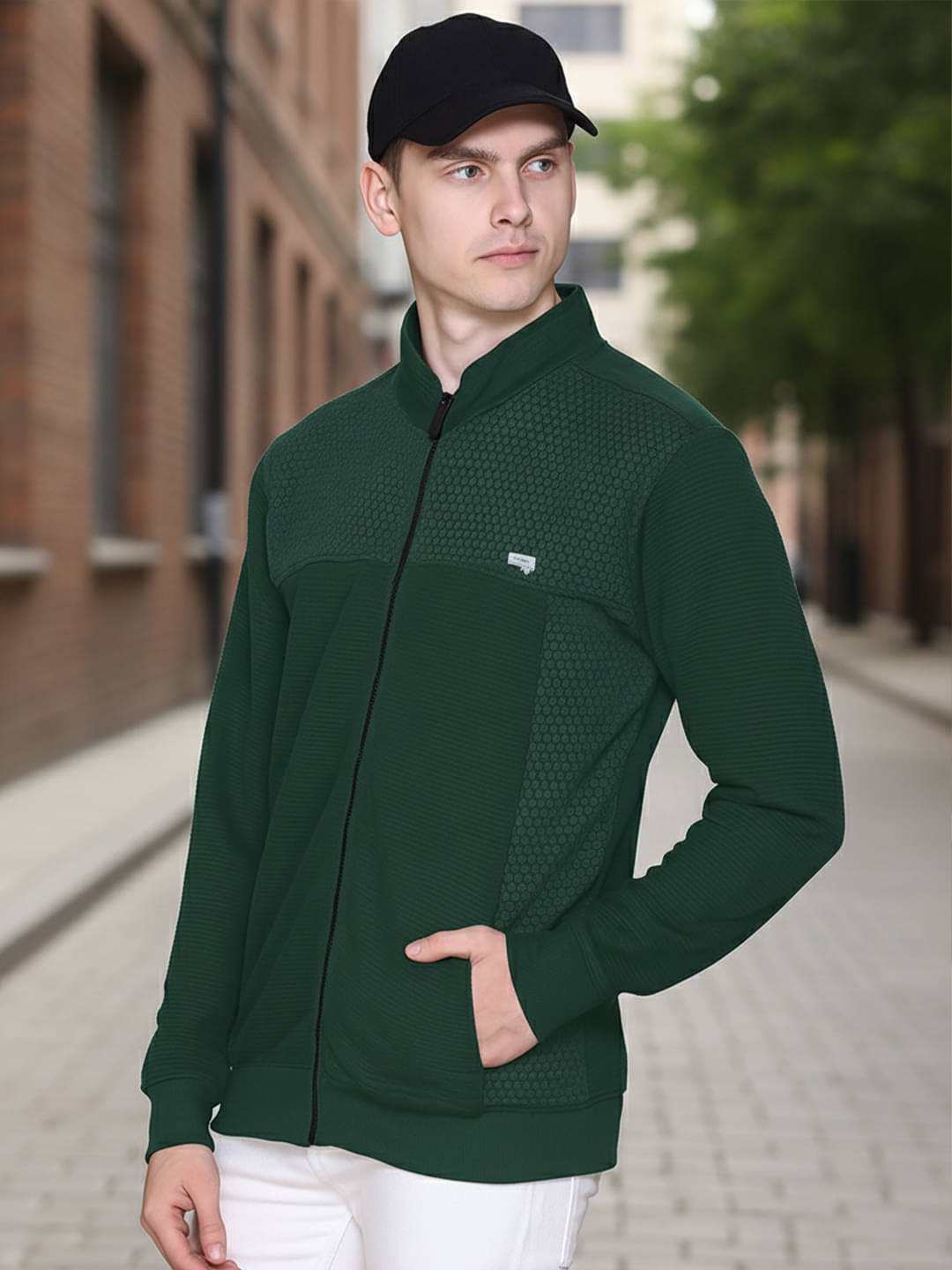     			Promount Cotton Blend Men's Casual Jacket - Green ( Pack of 1 )