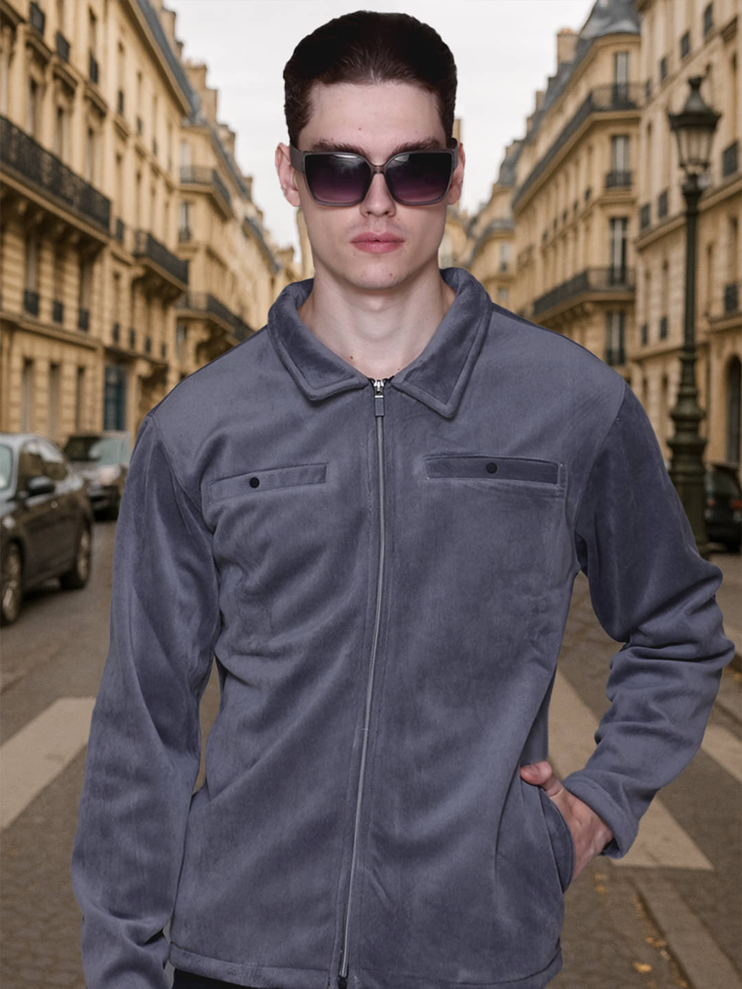     			Promount Polyester Blend Men's Casual Jacket - Grey ( Pack of 1 )