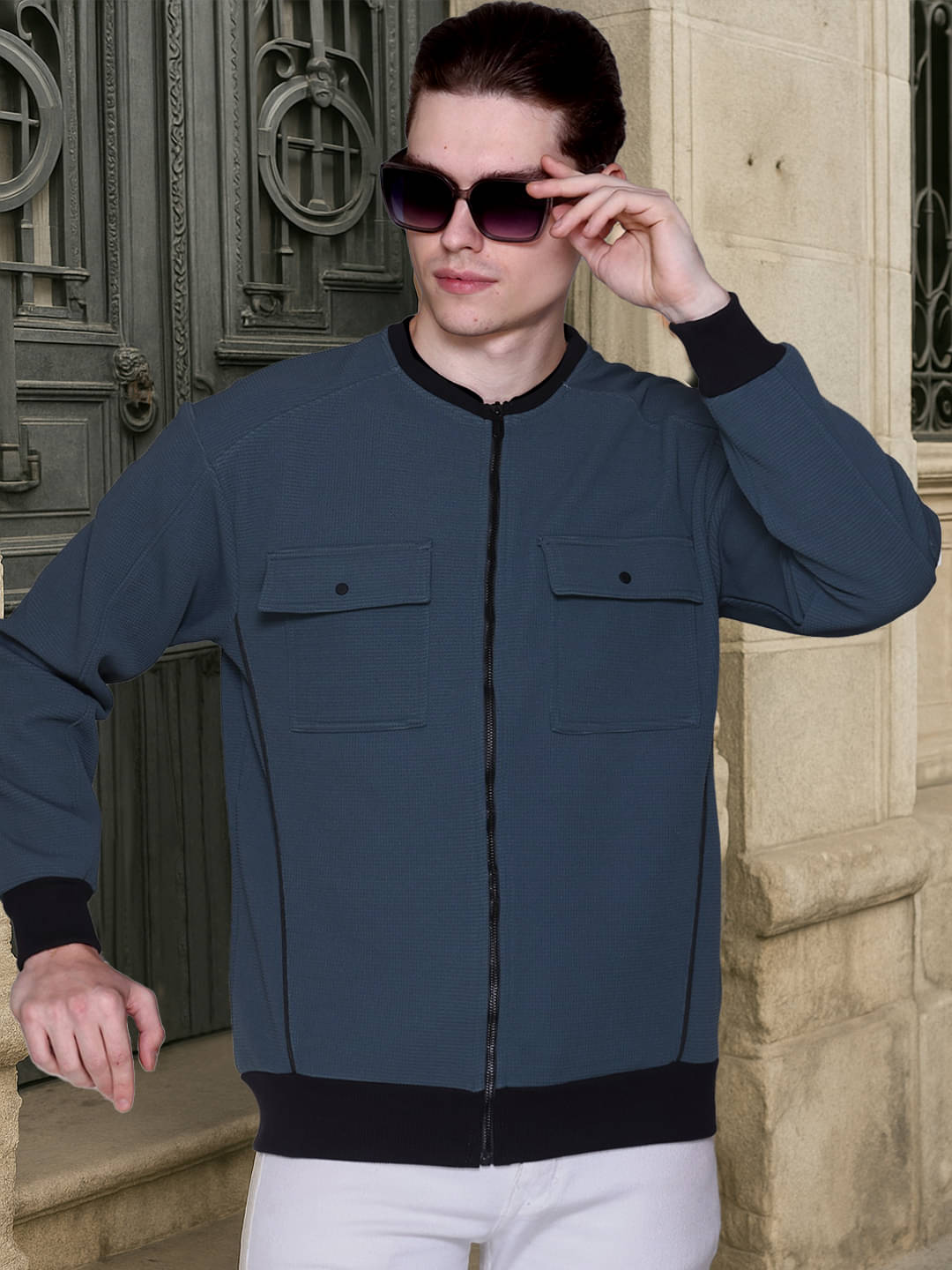Promount Polyester Men's Casual Jacket - Navy Blue ( Pack of 1 )     			Promount Polyester Men's Casual Jacket - Navy Blue ( Pack of 1 )