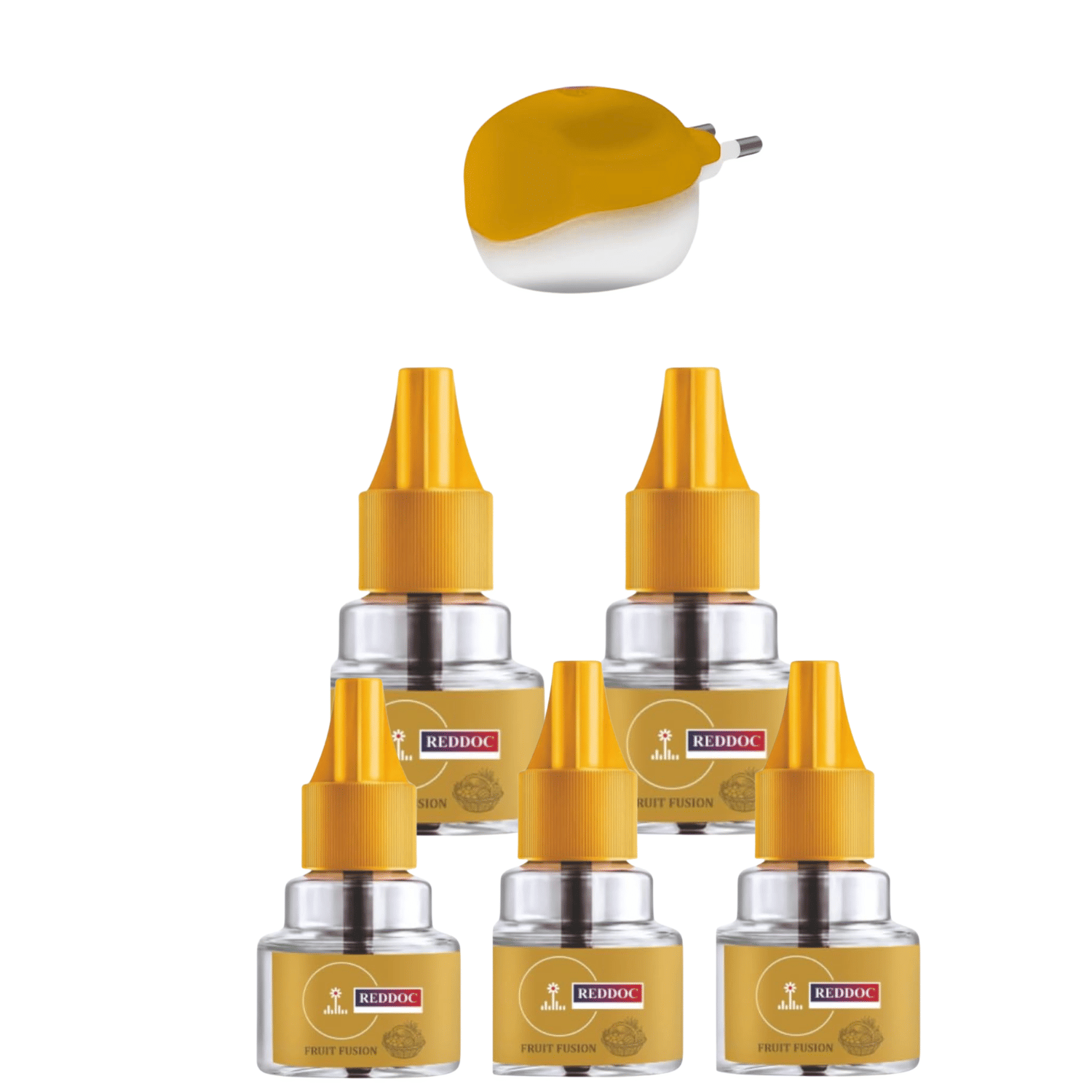     			REDDOC GOLD Herbal Mosquito Repellent Refill + Machine (Pack of 5 Refills) – Natural Liquid Protection Against Mosquitoes & Dengue | Safe & Long-Lasting GOLD Mosquito Repellent for Home & Family Use