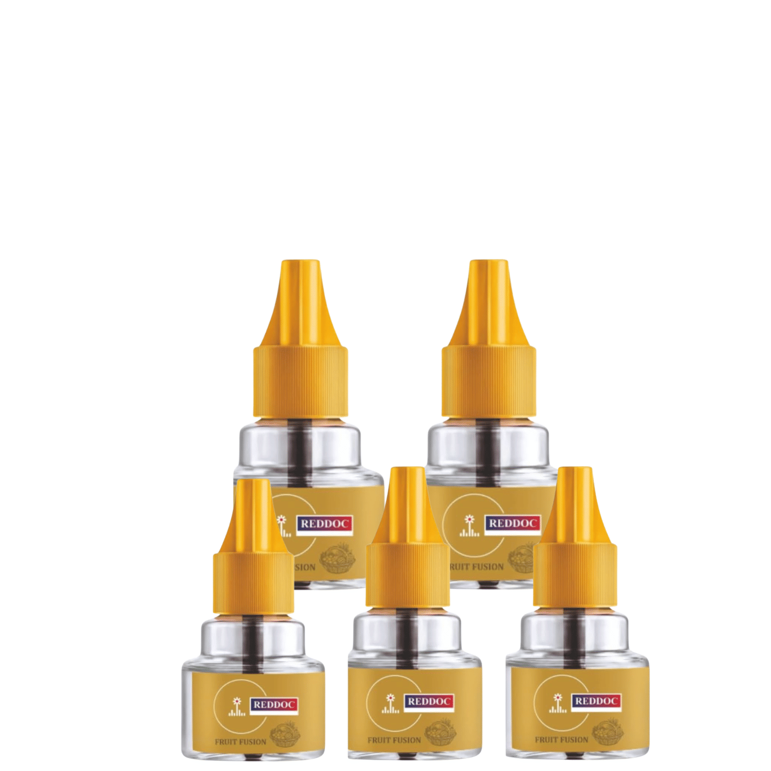     			REDDOC GOLD Herbal Mosquito Repellent Refill Pack of 5 | Natural Liquid Protection Against Dengue and Mosquitoes | Safe Long Lasting Herbal Solution for Home and Family | Compatible with Electric Vaporizer