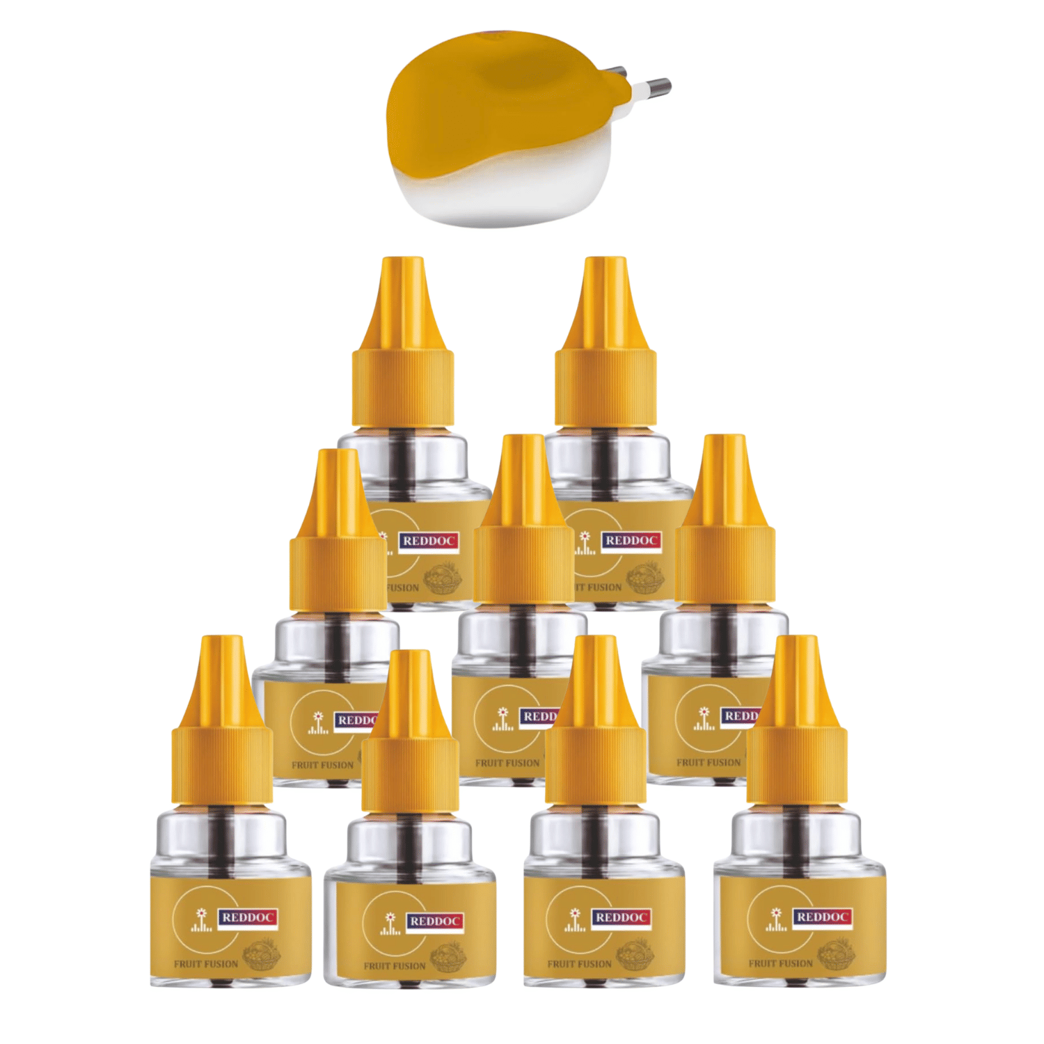     			REDDOC GOLD Herbal Mosquito Repellent Refill + Machine (Pack of 9 Refills) – Natural Liquid Protection Against Mosquitoes & Dengue | Safe, Long-Lasting GOLD Mosquito Repellent for Home & Family Use