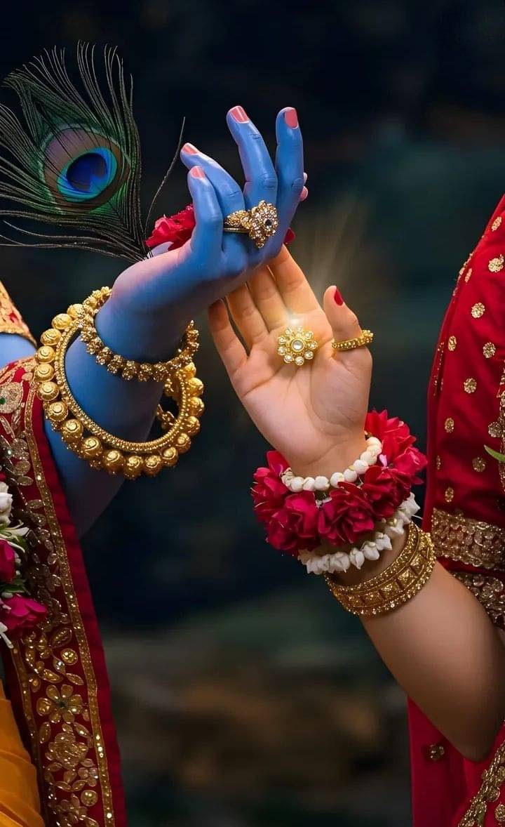     			Radhe Krishna Love Hand HD Photo Frame in A4 (8x12) Size.