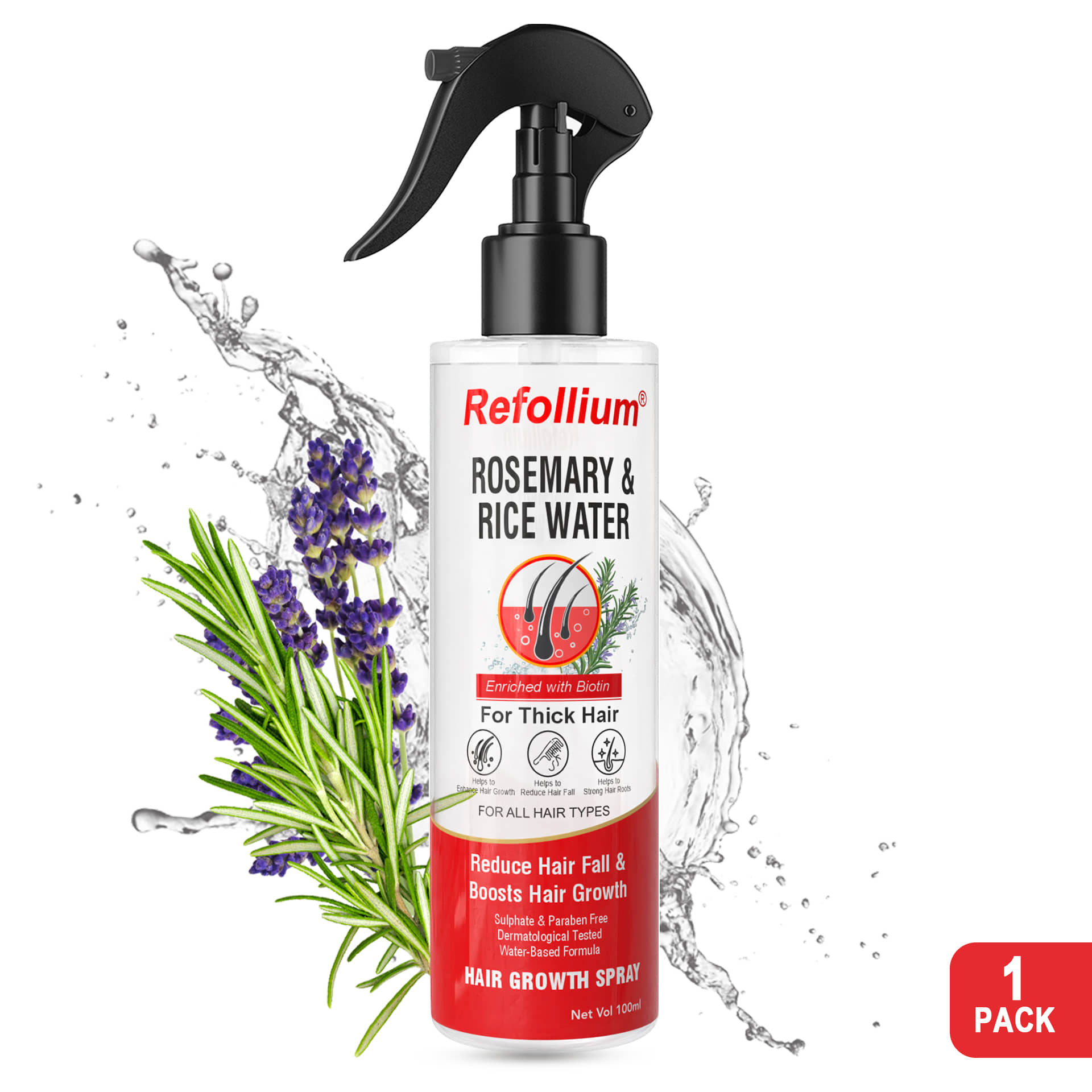 Refollium Rosemary Rice Water Hair Serum 100 mL