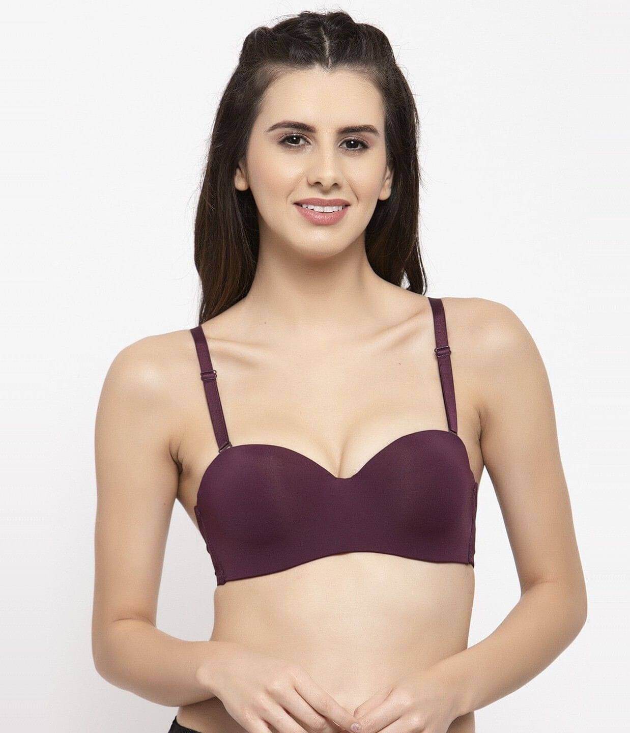     			Rhineic Pack of 1 Elastane Heavily Padded Push Up Bra For Women ( Purple )