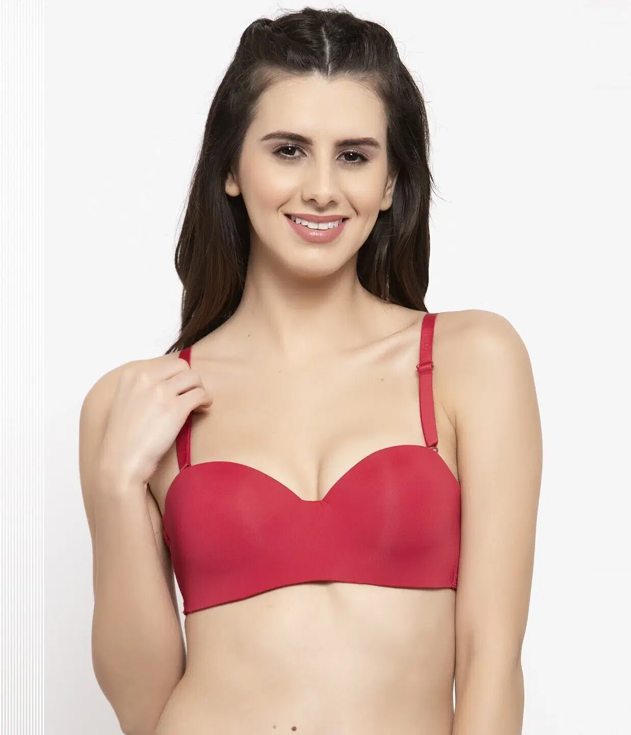 Rhineic Pack of 1 Elastane Heavily Padded Push Up Bra For Women ( Red ) Rhineic Pack of 1 Elastane Heavily Padded Push Up Bra For Women ( Red )