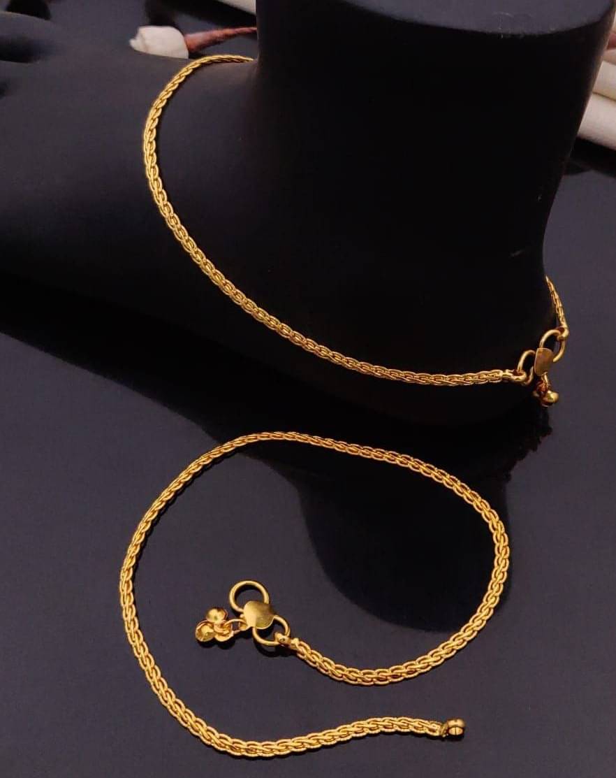     			Shivay Fashion  hub Gold Anklets ( Pack of 2 )