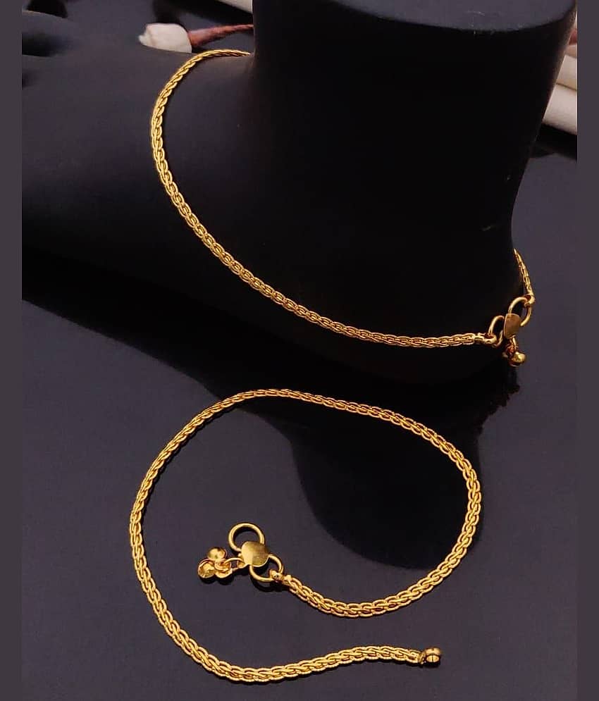 Shivay Fashion hub Gold Anklets ( Pack of 2 ) - Anklets | Buy online on ZillyBuy