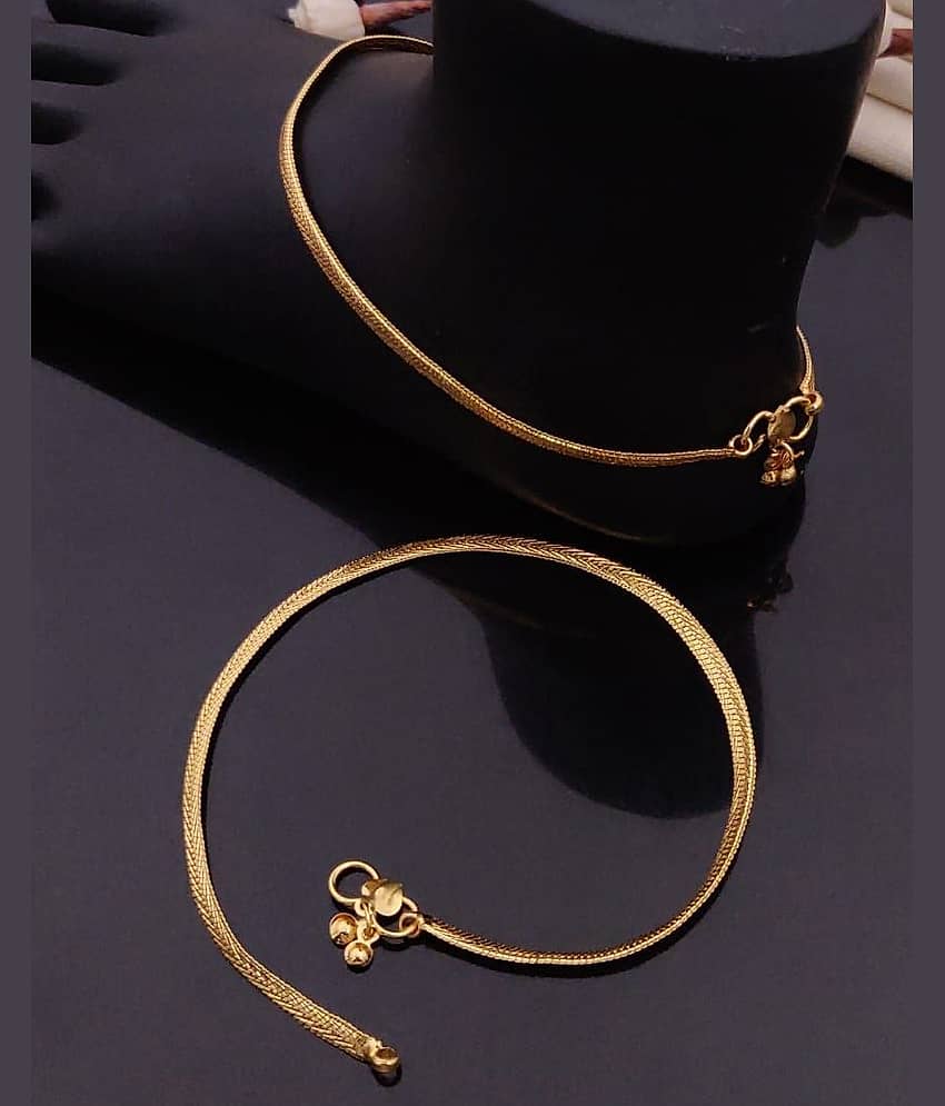 Shivay Fashion hub Gold Anklets ( Pack of 2 ) - Anklets | Buy online on ZillyBuy
