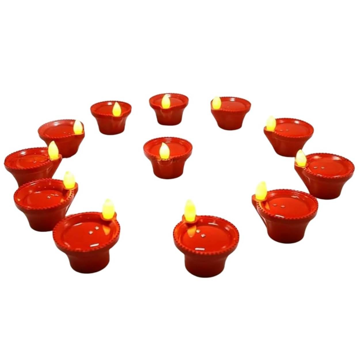     			Shree Ji Craft Plastic Diwali Diya - Pack of 18