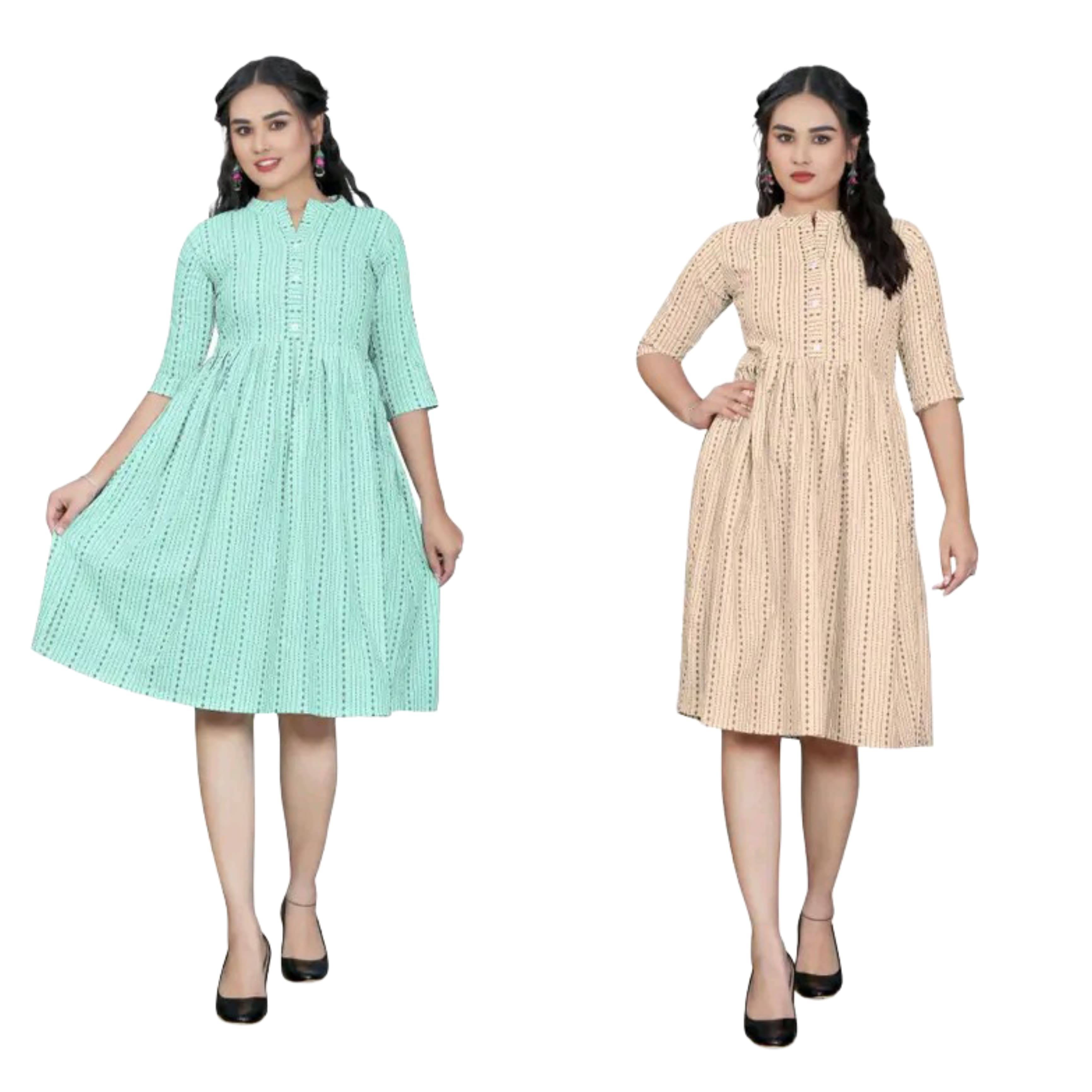     			TEXPA FASHION Women Cotton Striped A-line Kurti ( Multicoloured )