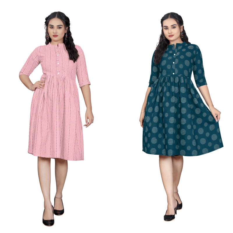     			TEXPA FASHION Women Cotton Striped A-line Kurti ( Multicoloured )