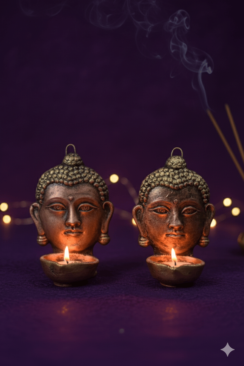 THE HANDICRAFTIAN Terracotta Table Diya - Pack of 1 THE HANDICRAFTIAN Terracotta Table Diya - Pack of 1