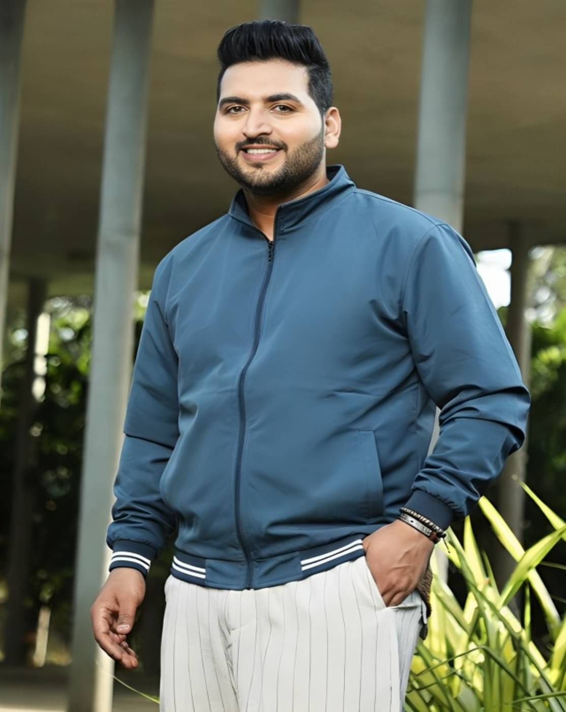     			THECLASSICTOGS Polyester Men's Quilted & Bomber Jacket - Teal ( Pack of 1 )