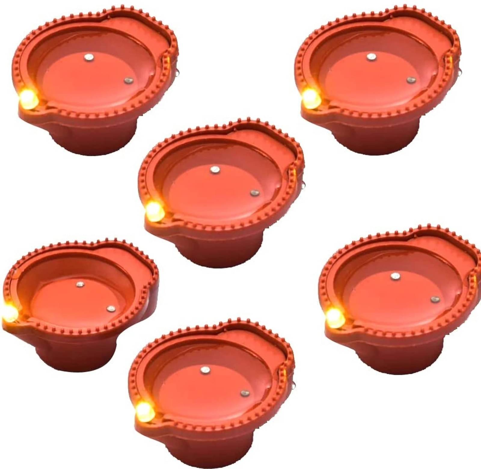 Uni5 Plastic Electric Diya - Pack of 6 Uni5 Plastic Electric Diya - Pack of 6