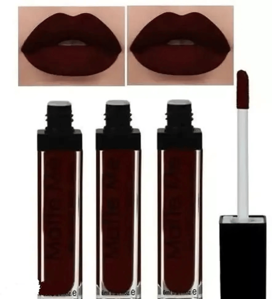     			Venus Traders Maroon,Red Matte Long Lasting Liquid Lipstick ( Pack of 3 )