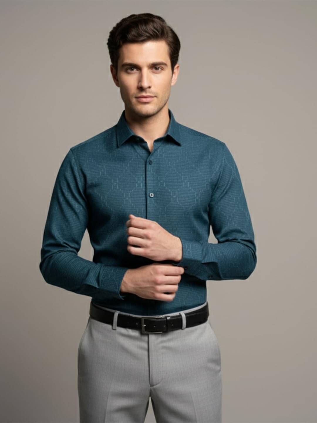 Vida Loca Cotton Blend Slim Fit Self Design Full Sleeves Men's Casual Shirt - Royal Blue ( Pack of 1 ) Vida Loca Cotton Blend Slim Fit Self Design Full Sleeves Men's Casual Shirt - Royal Blue ( Pack of 1 )
