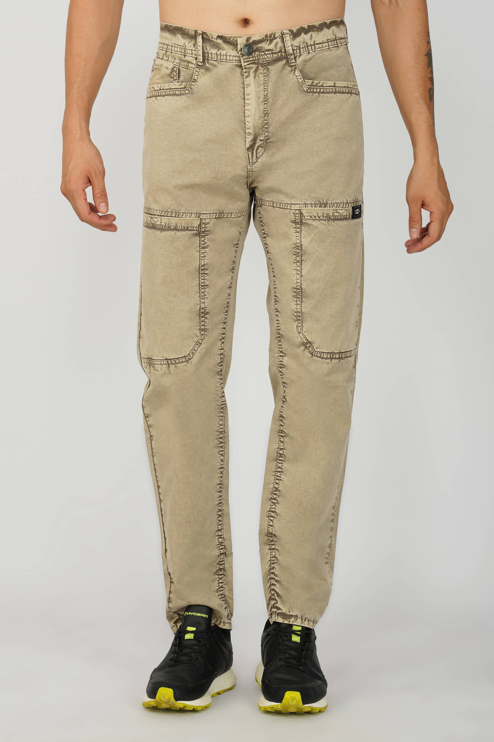     			WARBURG Regular Men's Cargos - Cream ( Pack of 1 )