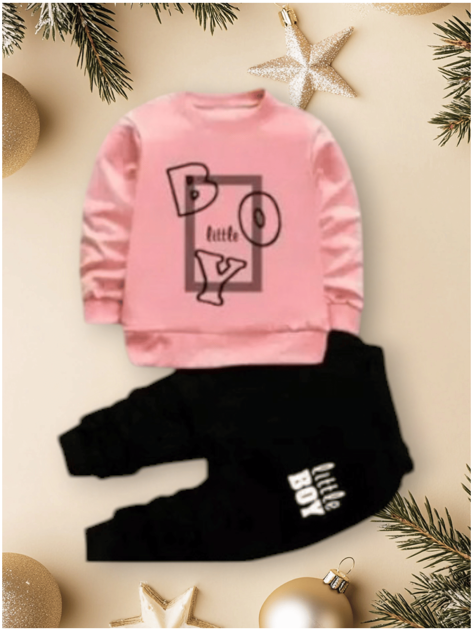 WARSI BROTHER''S Pack of 1 Boys Cotton Blend Sweatshirt & Trackpant Set ( Coral )     			WARSI BROTHER''S Pack of 1 Boys Cotton Blend Sweatshirt & Trackpant Set ( Coral )