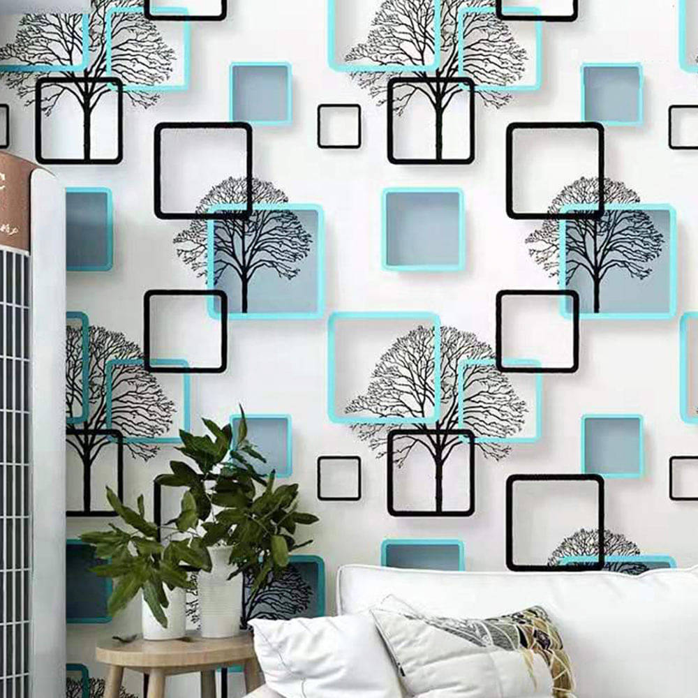     			Wall Stickers Wallpaper DIY Decal (45 * 300 cm ) 3D Frames PVC DIY Self Adhesive, Active Bluefor Office ,Living Room ,Bed Room