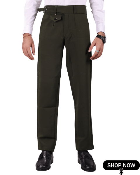     			Woozie Regular Men's Formal Trouser - Olive Green ( Pack of 1 )