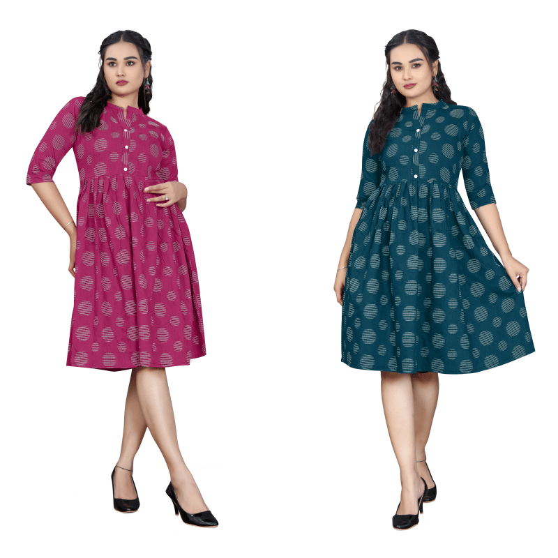     			Zorista Women Cotton Striped A-line Kurti ( Multicoloured )