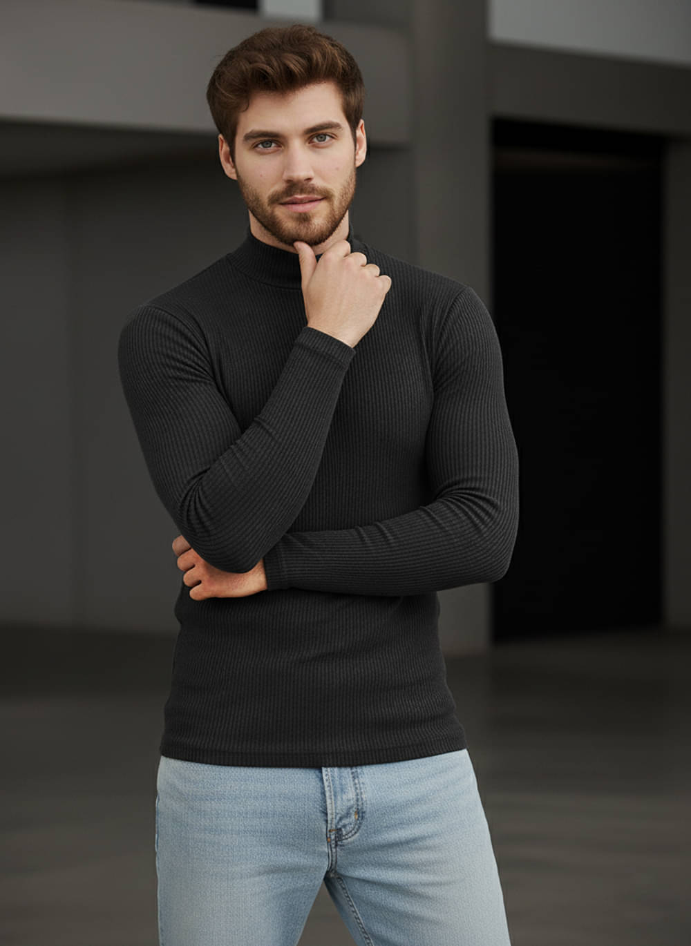 clafoutis Polyster High Neck Men's Full Sleeves Pullover Sweater - Black ( Pack of 1 ) clafoutis Polyster High Neck Men's Full Sleeves Pullover Sweater - Black ( Pack of 1 )
