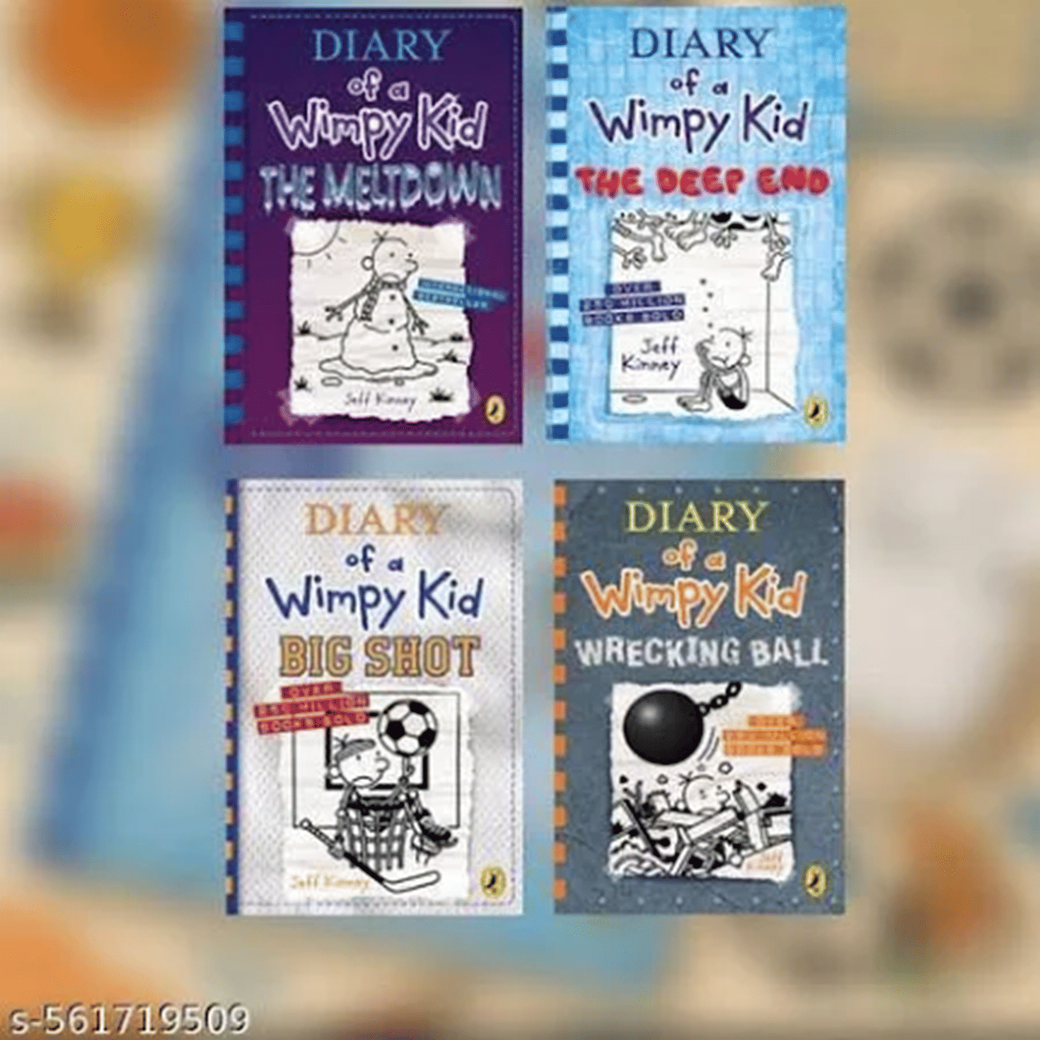     			(combo of 4 book )Diary of a Wimpy (Deep End&Big Shot&Meltdown&Wrecking Ball) paperback by Jeff Kinney (Author)