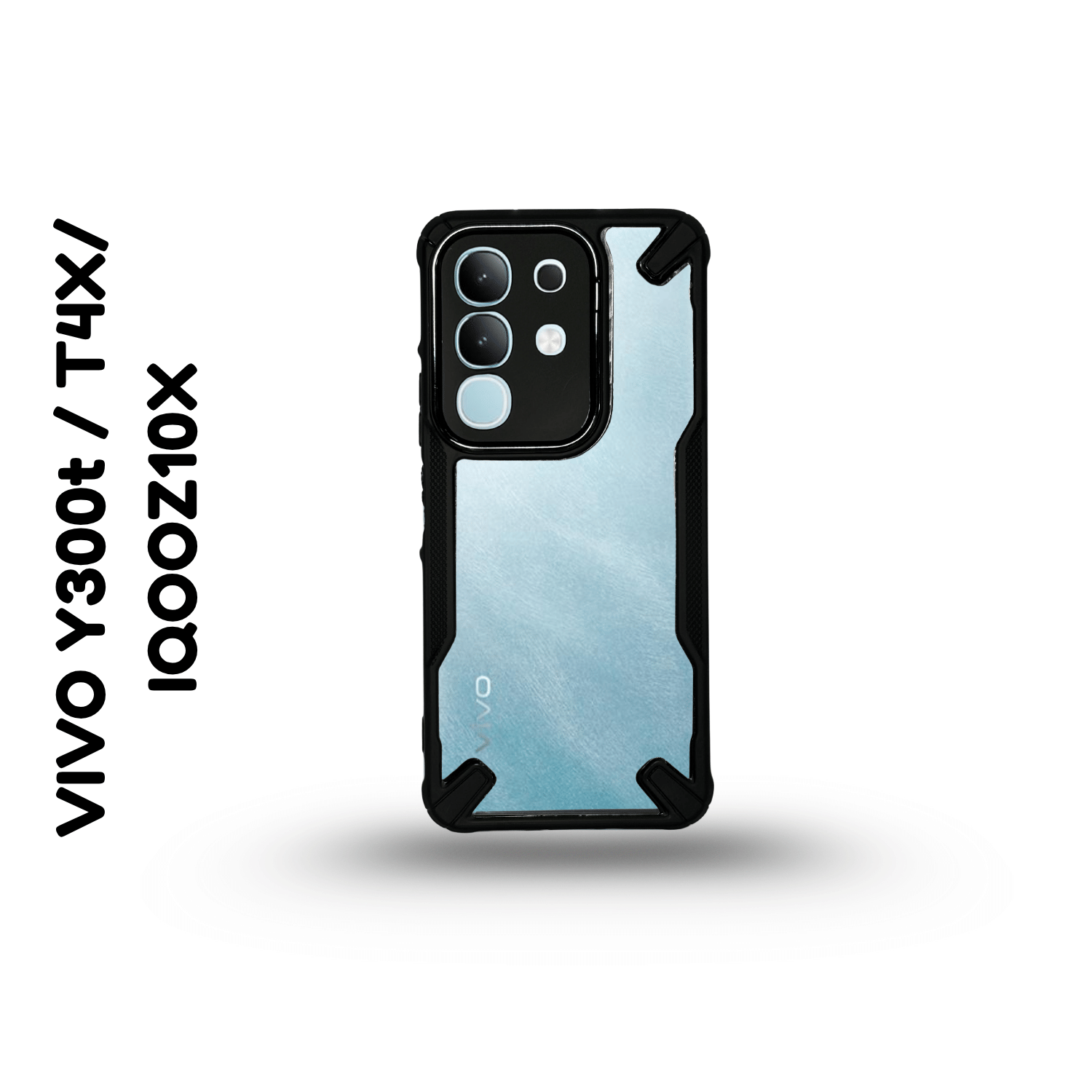     			fonfox Black Flip Cover Silicon Soft cases Compatible For Vivo Y300 5G ( Pack of 1 )