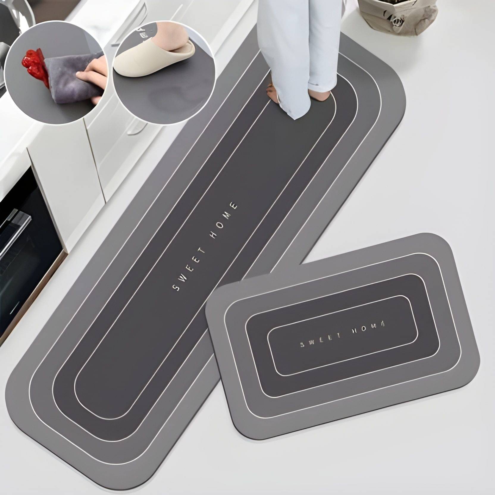 mahek accessories Set of 2 Anti-skid Rubber Door Mat ( 40 X 60 cm ) Assorted mahek accessories Set of 2 Anti-skid Rubber Door Mat ( 40 X 60 cm ) Assorted