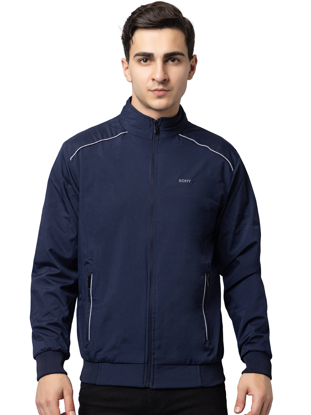     			xohy Cotton Blend Men's Windcheater Jacket - Navy ( Pack of 1 )