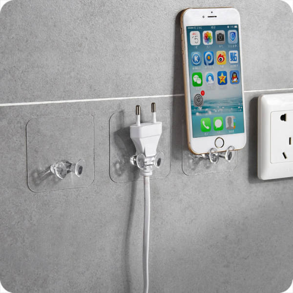     			10Pcs Adhesive Hooks, Adhesive Toothbrush Holder, Power Plug Socket Holder, Razor Holder, "Plug Socket Wall Hooks: Versatile Adhesive Organization for Your Home", Plug Hooks for Wall Hooks for Plug Kitchen