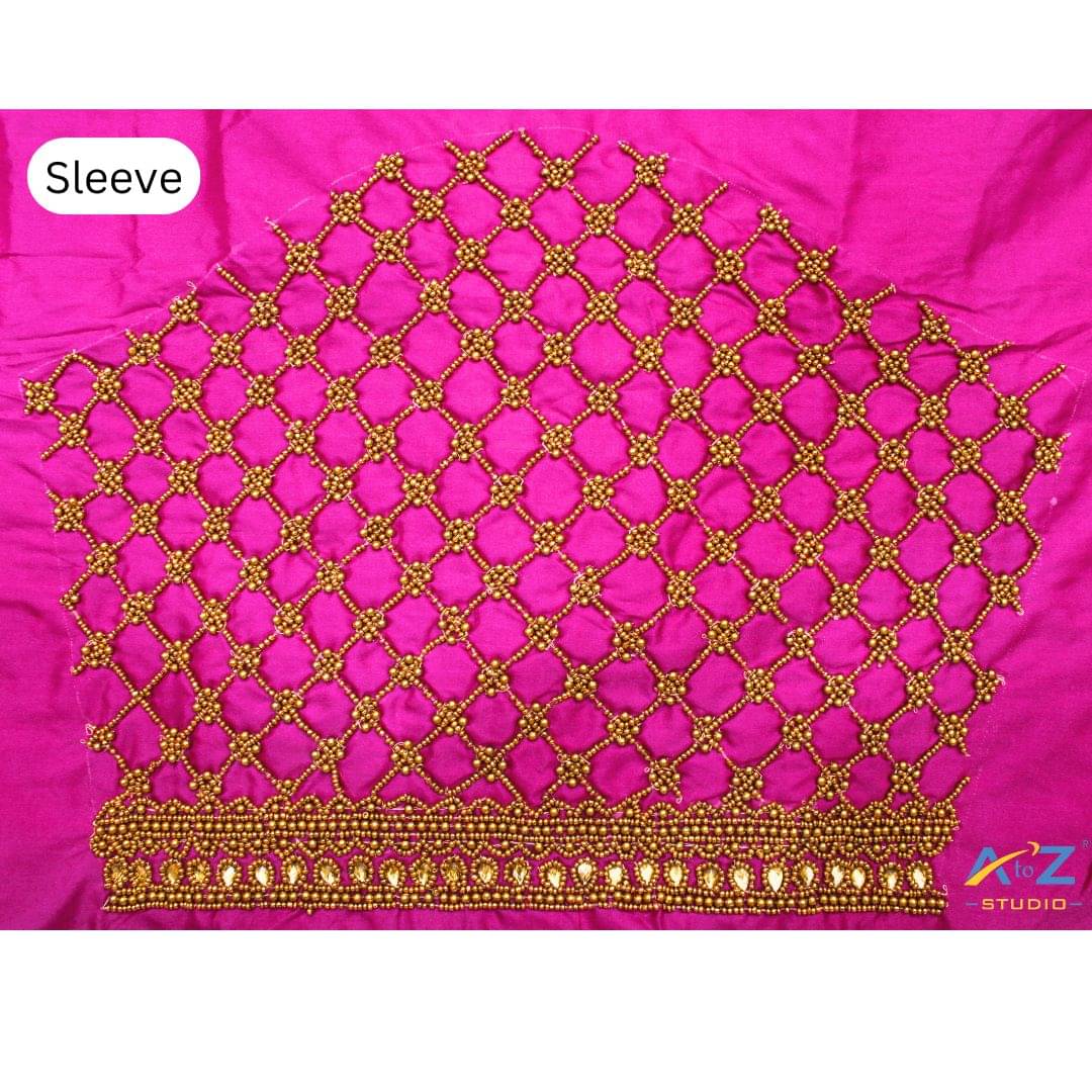     			A to Z Studio Silk Blend Unstitched Round Neck Women's Blouse ( Pink )