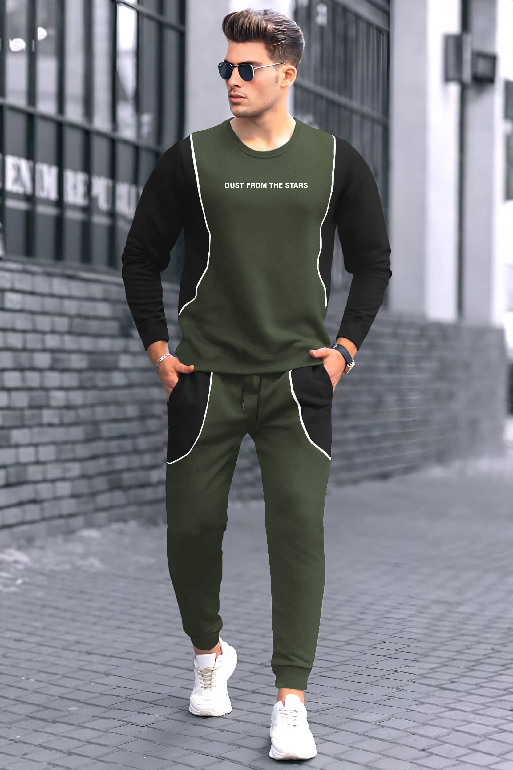     			AIFEES Multicolor 9 Cotton Blend Regular Fit Men's Tracksuit ( Pack of 1 )