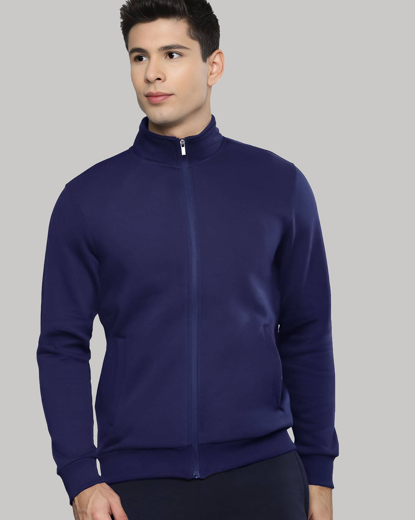     			AOOSH Fleece Men's Casual Jacket - Blue ( Pack of 1 )