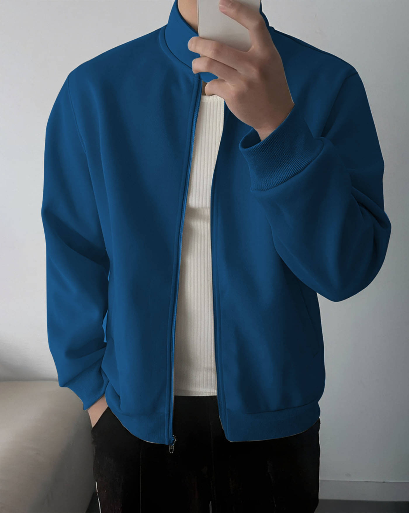 AOOSH Fleece Men's Casual Jacket - Teal ( Pack of 1 ) AOOSH Fleece Men's Casual Jacket - Teal ( Pack of 1 )