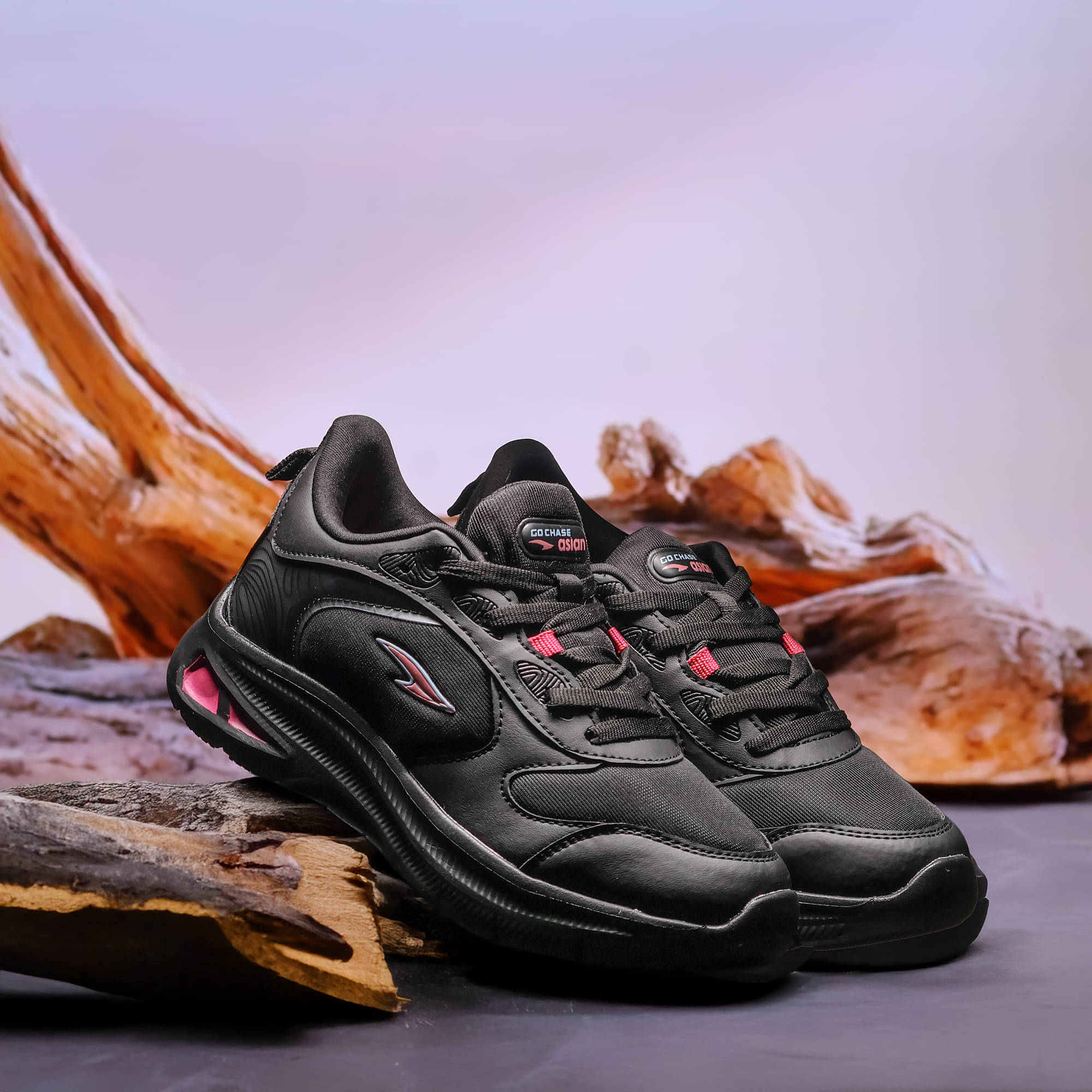     			ASIAN - Black Women's Running Shoes