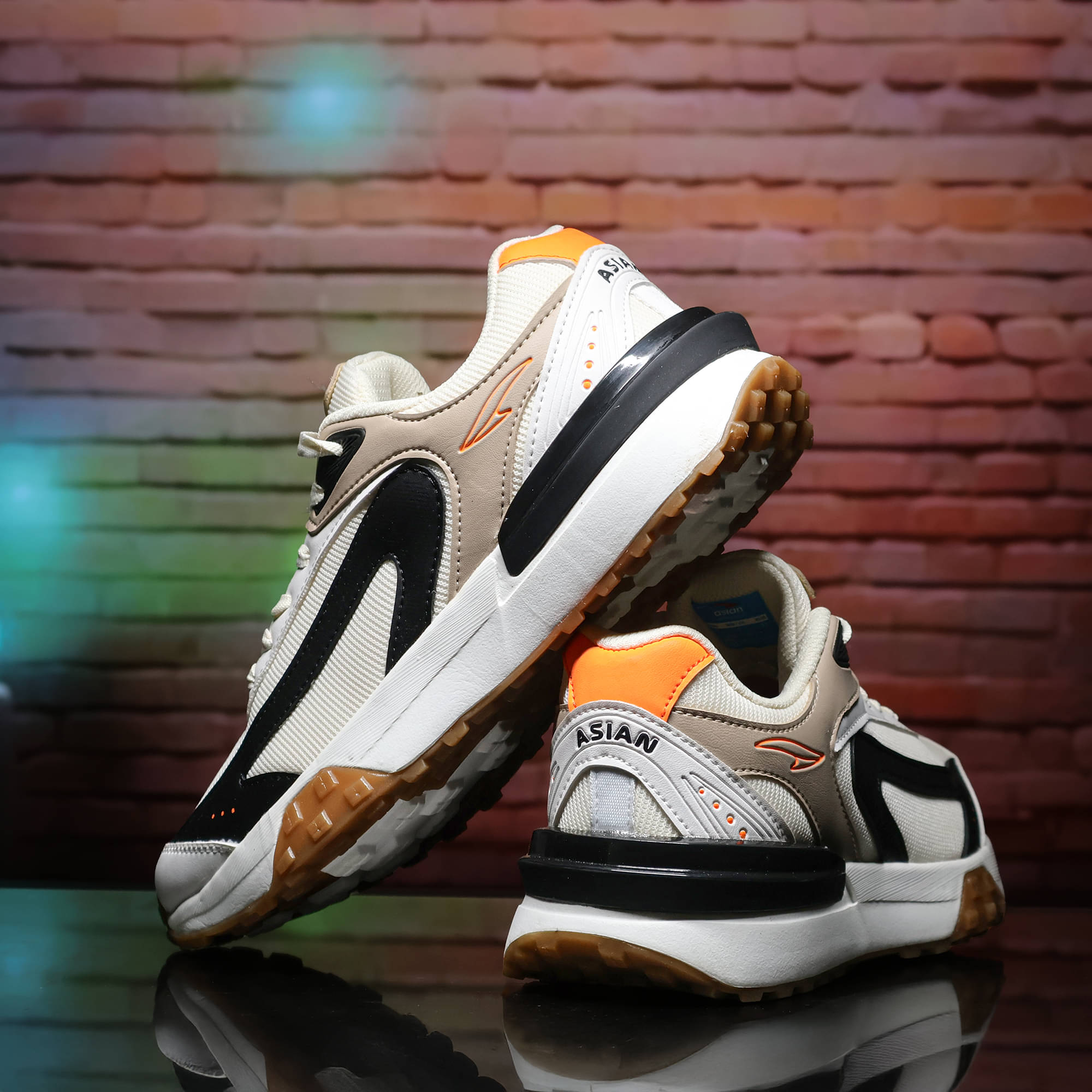     			ASIAN POWERKICK-04 Cream Men's Sneakers