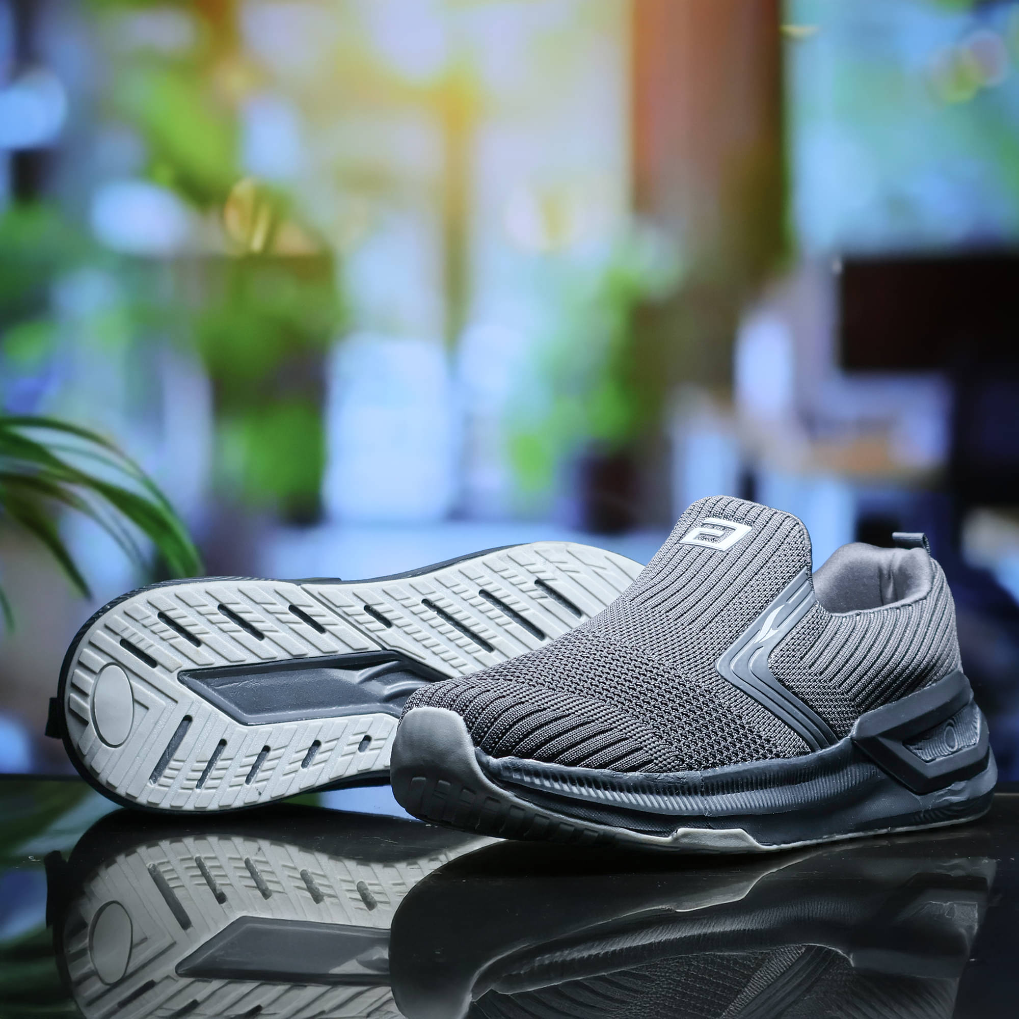 ASIAN WONDERWALK PRO-13 Dark Grey Men's Slip-on Shoes ASIAN WONDERWALK PRO-13 Dark Grey Men's Slip-on Shoes