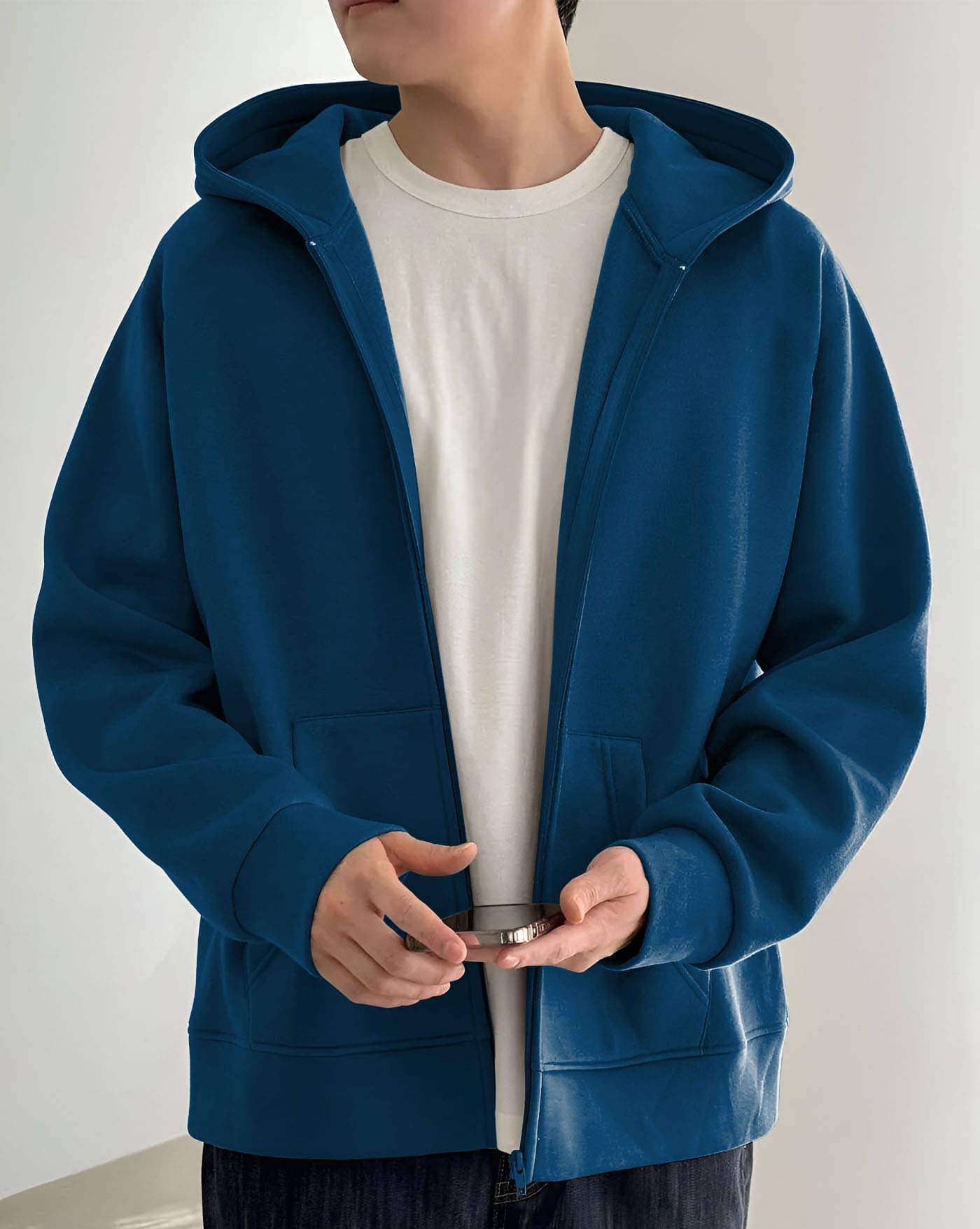     			AUSK Fleece Hooded Men's Sweatshirt - Teal Blue ( Pack of 1 )