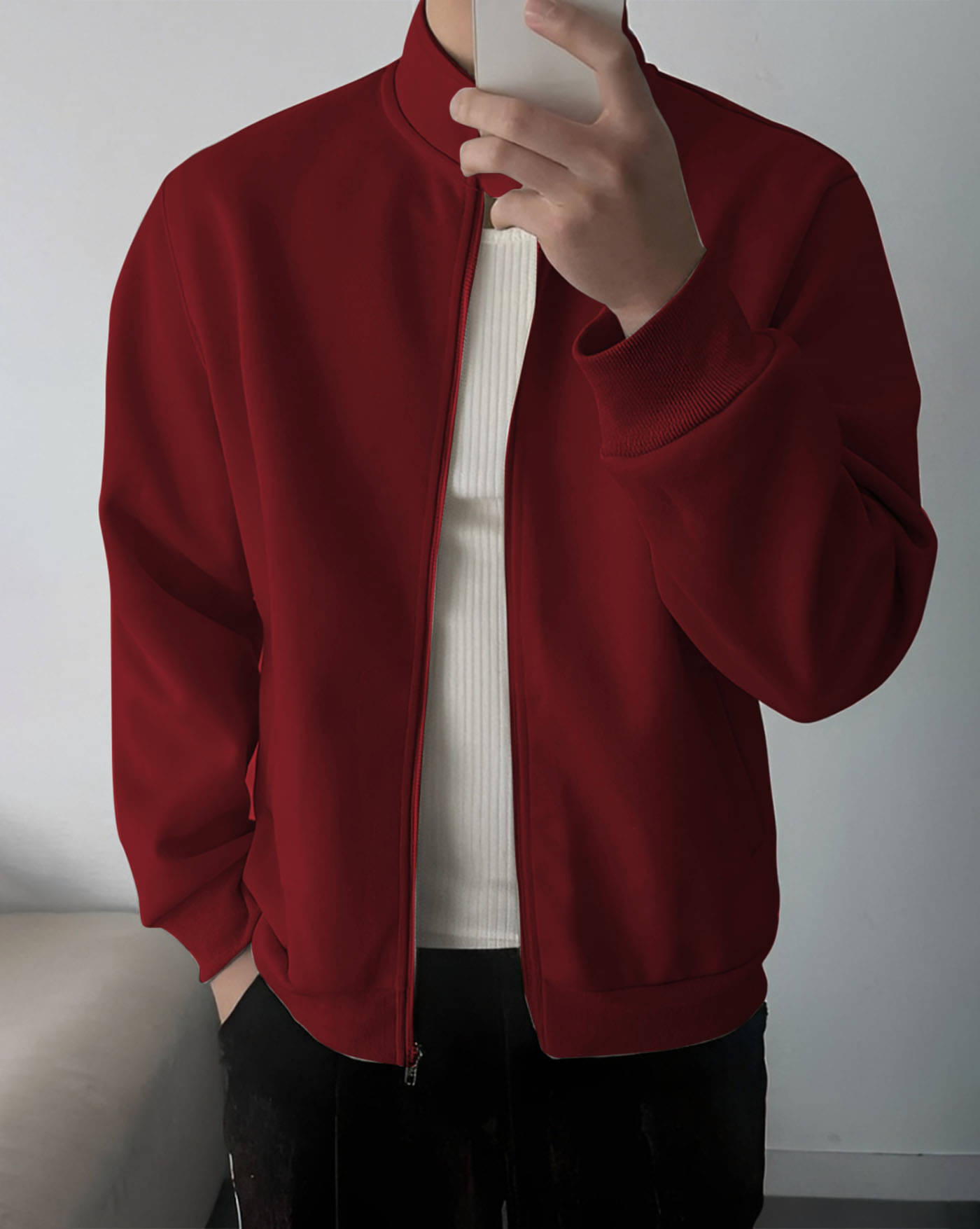AUSK Fleece Men's Casual Jacket - Maroon ( Pack of 1 ) AUSK Fleece Men's Casual Jacket - Maroon ( Pack of 1 )
