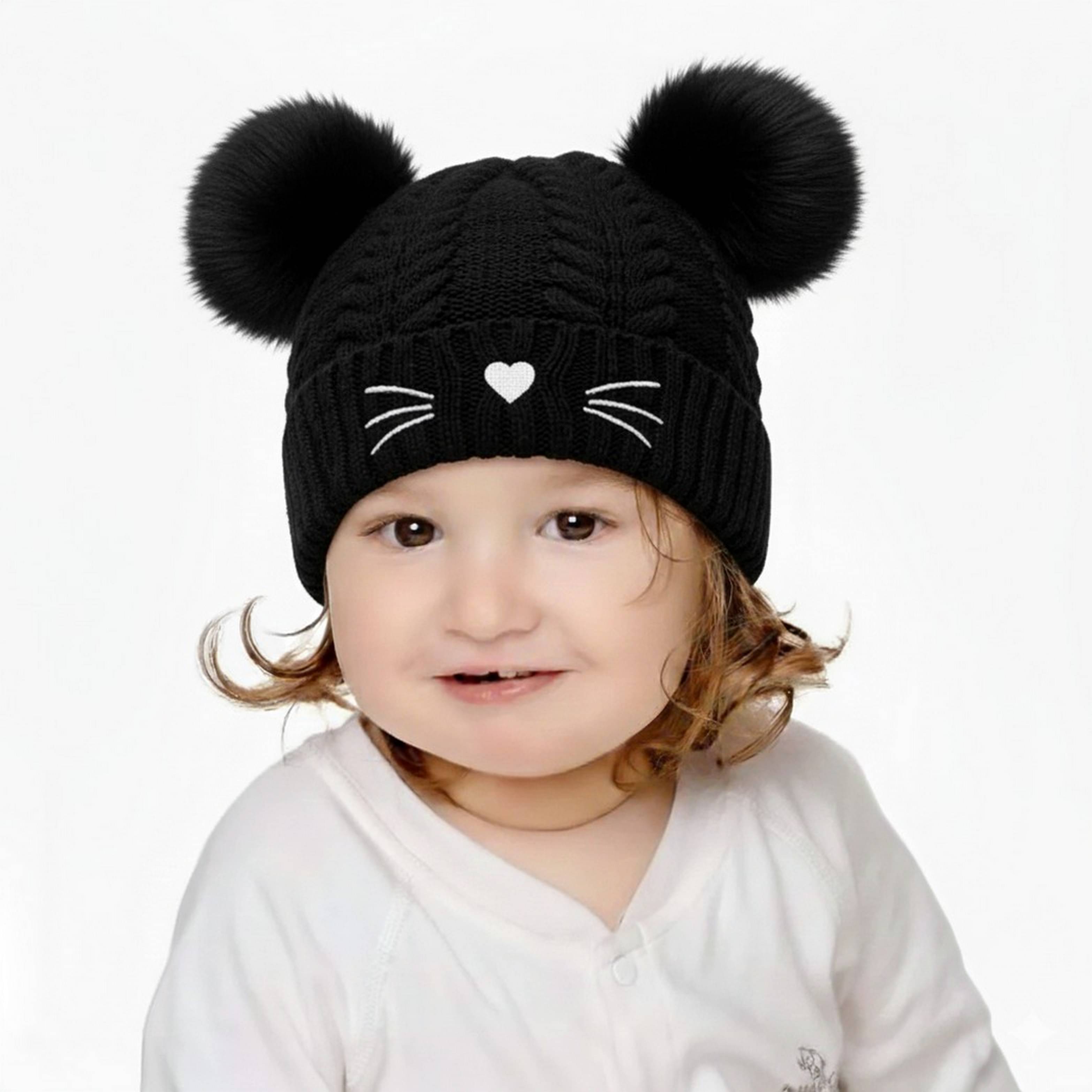    			Adorazone Pack of 1 Unisex for Baby Caps ( Black )