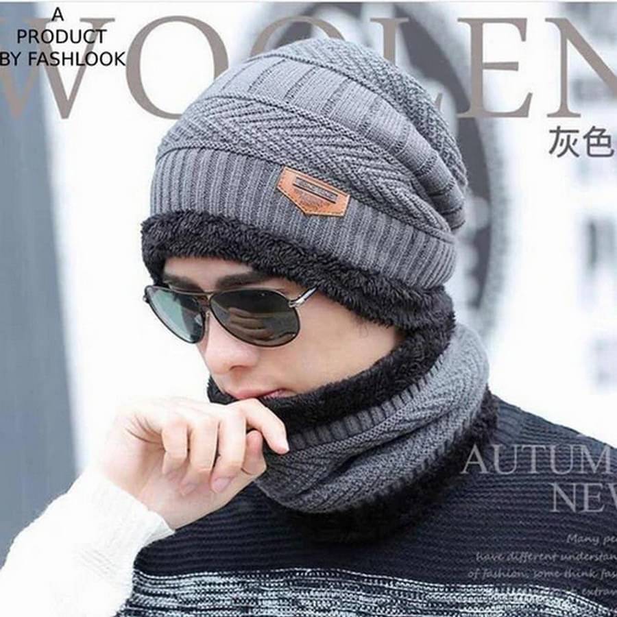     			Adorazone Pack of 1 Woollen Men's Cap ( Grey )