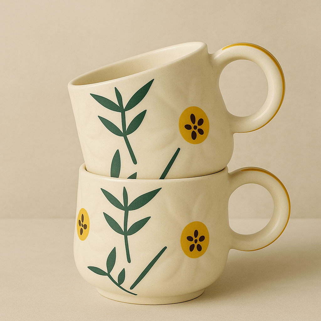     			Athena Home Ceramic coffee mug Floral Ceramic Coffee Mug 300 mL ( Pack of 1 )