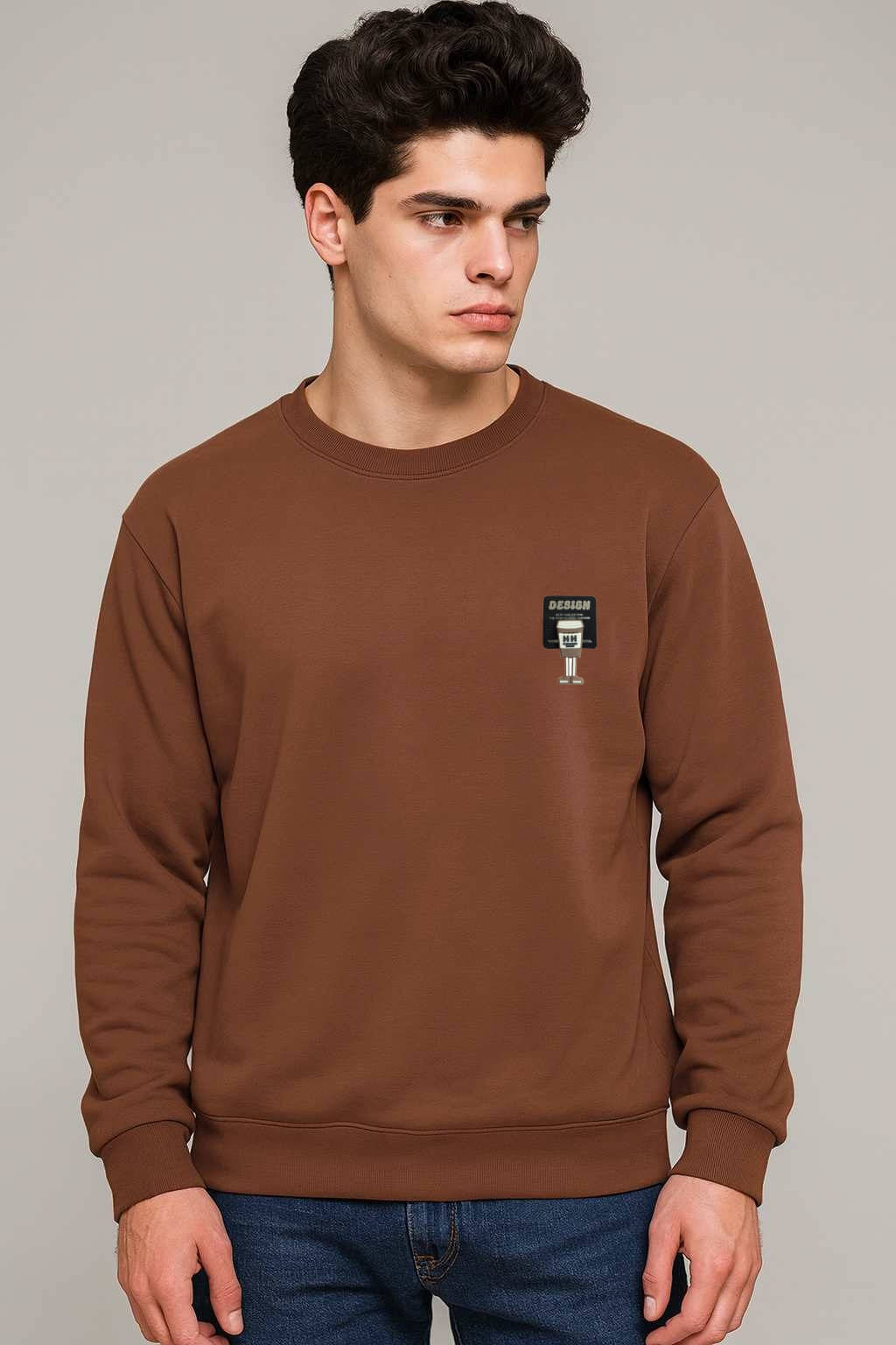 CAT BUNNY Woollen Round Neck Men's Sweatshirt - Rust ( Pack of 1 ) CAT BUNNY Woollen Round Neck Men's Sweatshirt - Rust ( Pack of 1 )